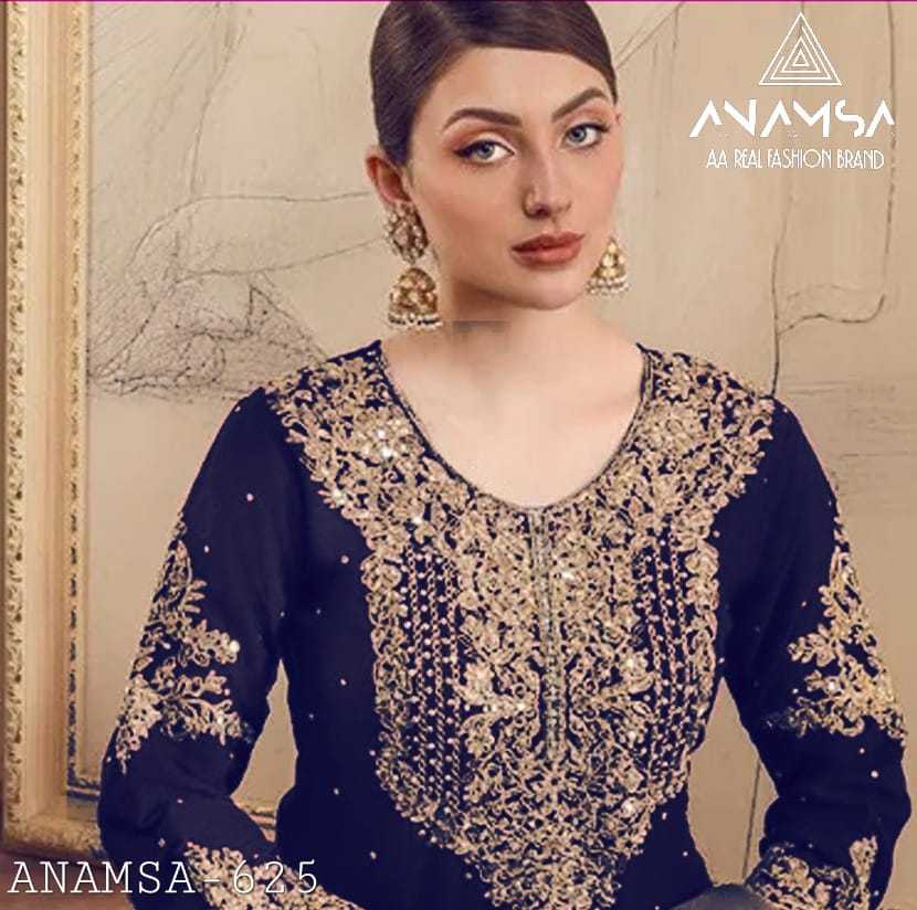 Ynf Faux Georgette RIN186 Anamsa-625 Suits & Dresses Islamic Clothing Festive Collections Wholesale Georgette Suit Embroidered Suits Eid Collections Manufacturer