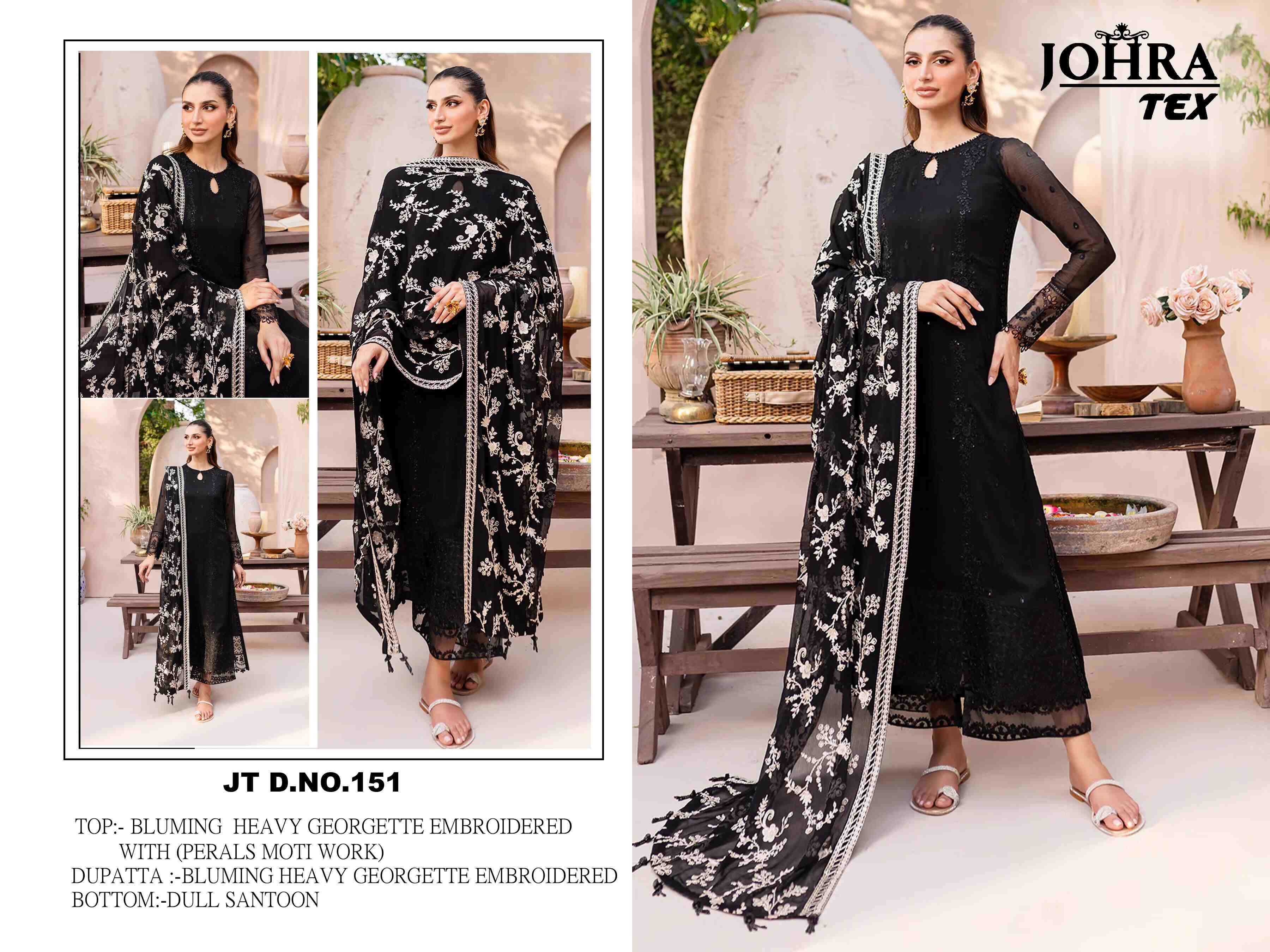 Ynf Georgette KESH444 JOHRA TEX JT-151 Suits & Dresses Islamic Clothing Festive Collections Wholesale Pakistani Suits Georgette Suit Embroidered Suits Manufacturer