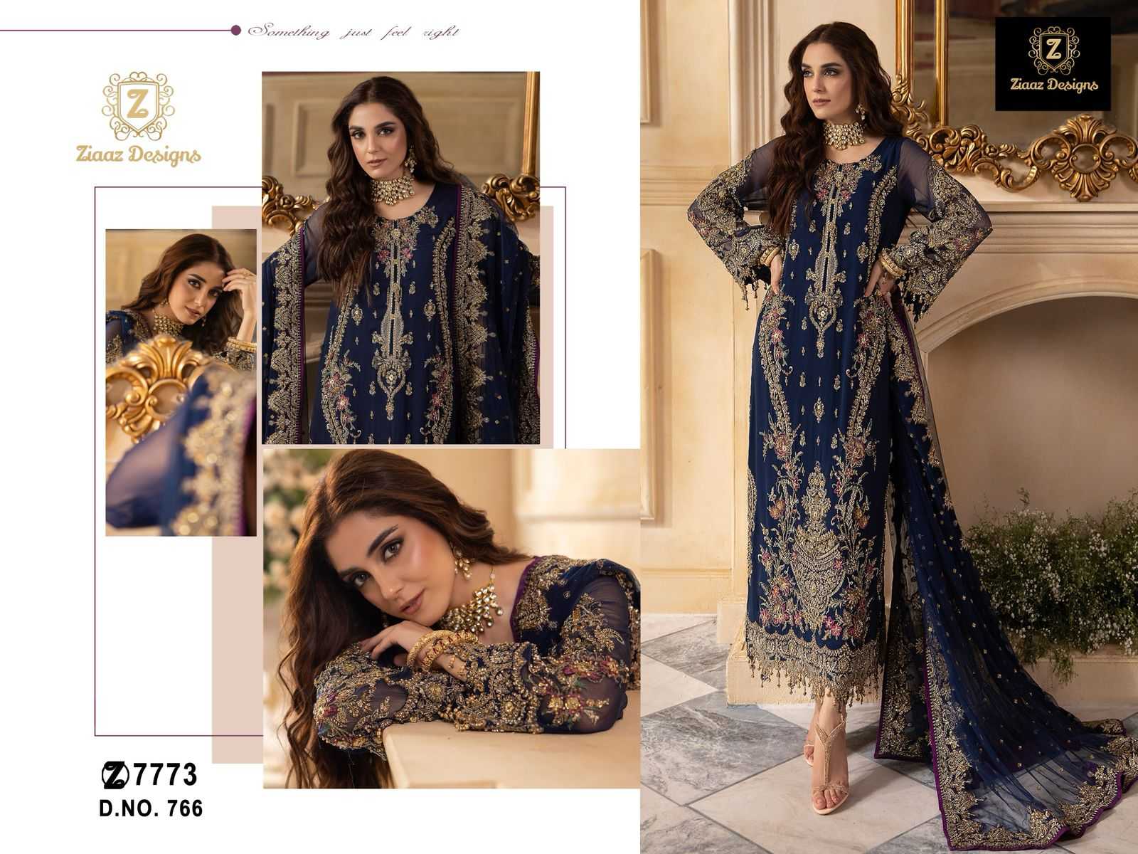 Ynf Georgette KESH444 Ziaaz Designs 766 Suits & Dresses Islamic Clothing Festive Collections Wholesale Pakistani Suits Georgette Suit Semi Stitched Suits Manufacturer
