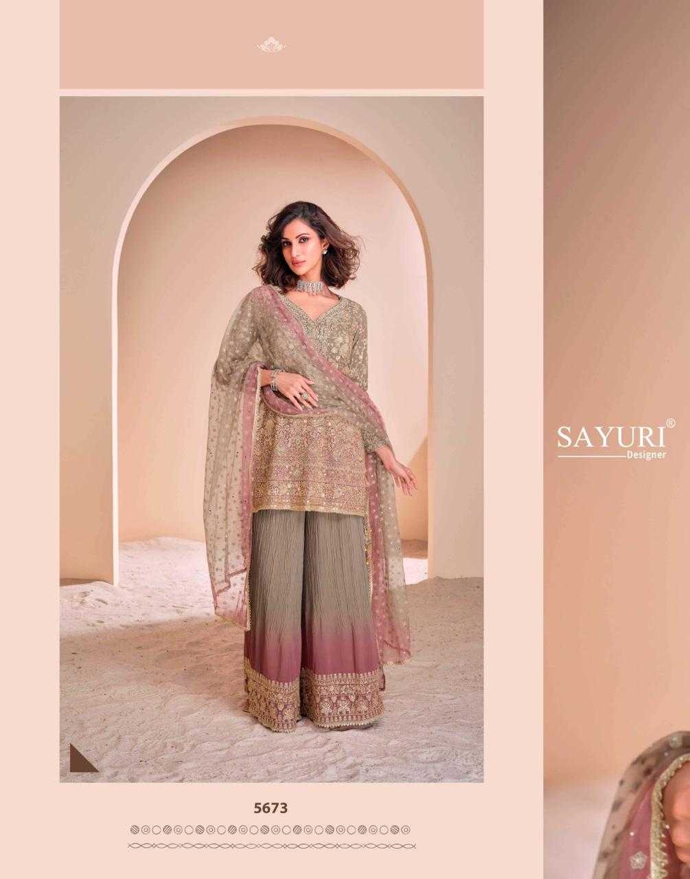 Ynf Georgette RIN184 SAYURI DESIGNER-AAYNA NX Suits & Dresses Islamic Clothing Festive Collections Wholesale Palazzo Suit Embroidered Suits Eid Collections Manufacturer