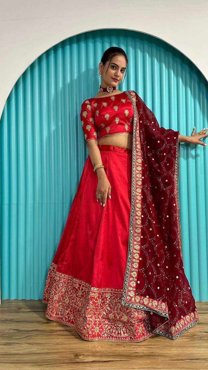 Ynf Georgette RIN213 HM1091 Lehengas Wholesale Georgette Lehenga Zari Work Lehenga Sequins Lehenga Manufacturer