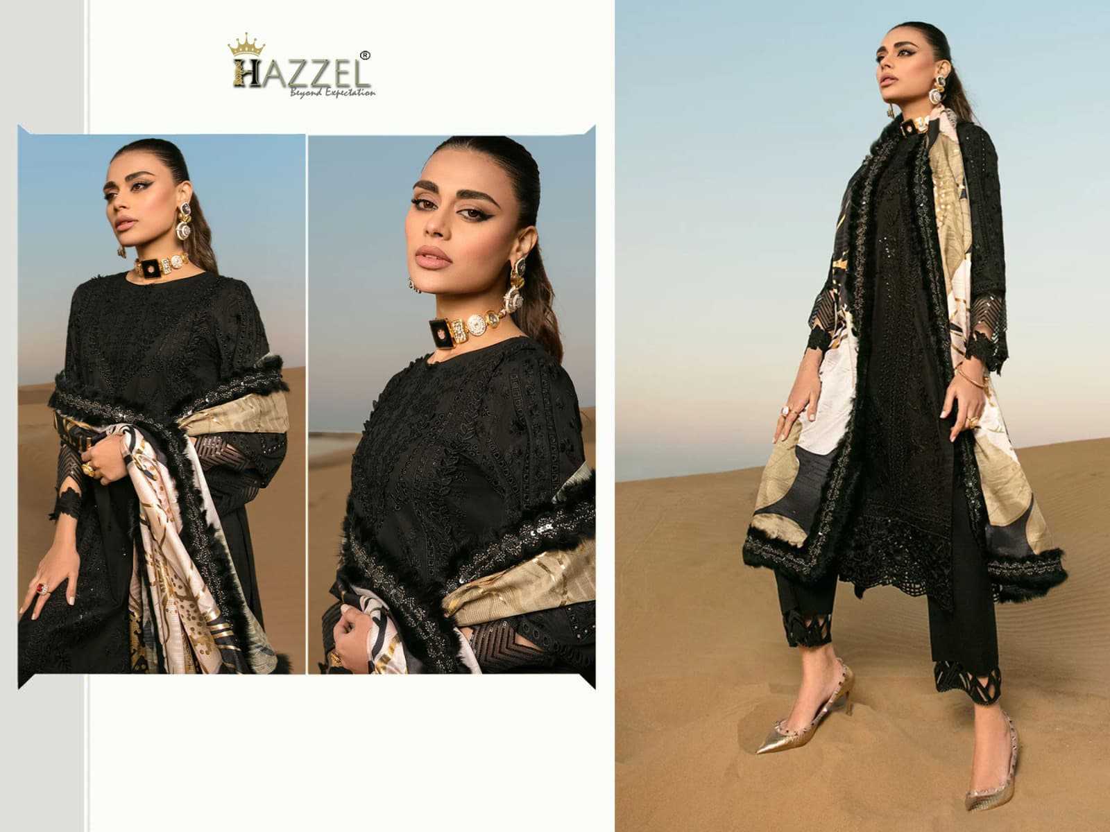 Ynf Heavy Rayon RIN186 HAZZEL-SUPER HIT BLACK-023 Suits & Dresses Islamic Clothing Festive Collections Wholesale Pakistani Suits Embroidered Suits Eid Collections Manufacturer