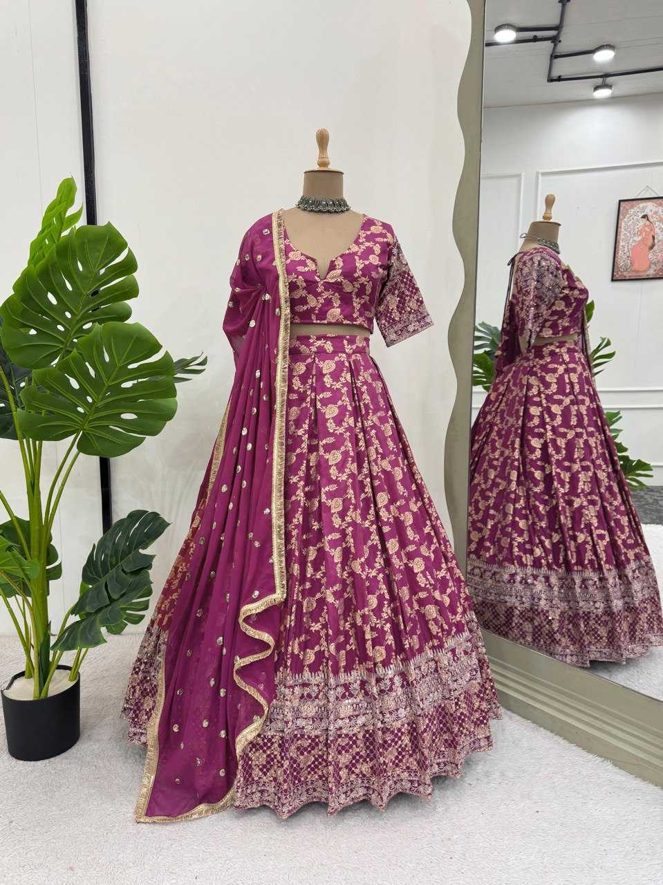 Ynf Jacquard RIN162 QRC-335 Lehengas Wedding Collections Wholesale Banarasi Lehenga Mehendi Outfits Manufacturer