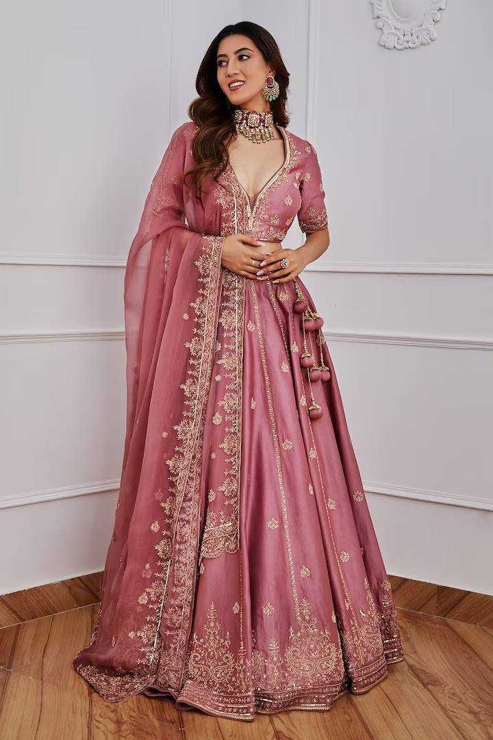 SATIN LEHENGA