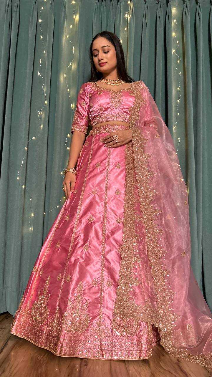 Ynf Japan Sartin RIN213 HM P2 Lehengas Wholesale Zari Work Lehenga Sequins Lehenga Manufacturer