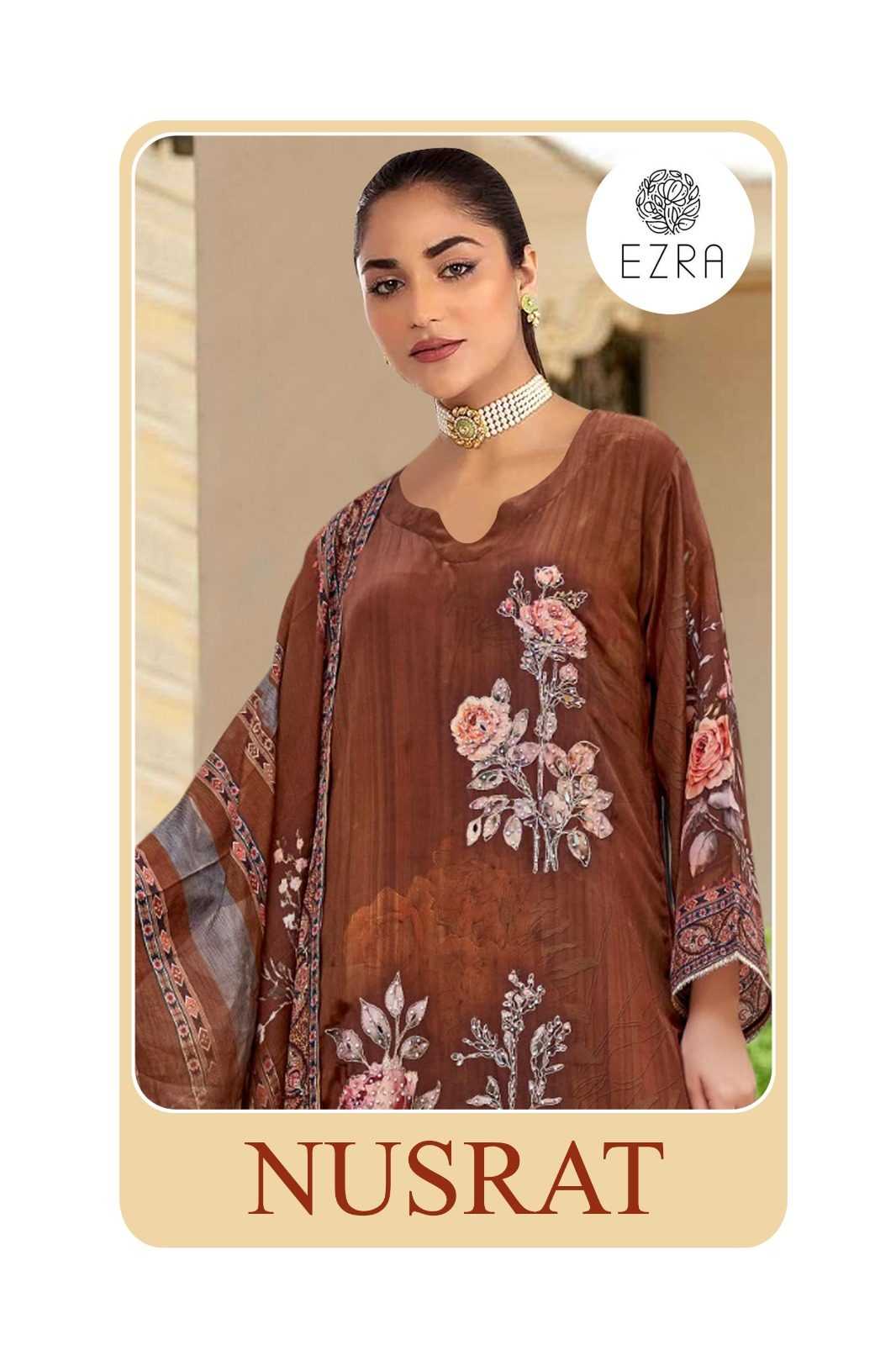 Ynf Muslin Cotton RIN186 EZRA-NUSRAT Setwise Collections Wholesale Pakistani Suits Catalogs Dresses & Suits Catalogs Manufacturer