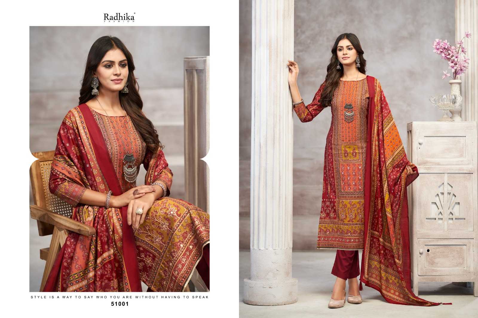 Ynf Muslin RIN186 RADHIKA FASHION-BEAUTY SILK Setwise Collections Wholesale Pakistani Suits Catalogs Dresses & Suits Catalogs Manufacturer
