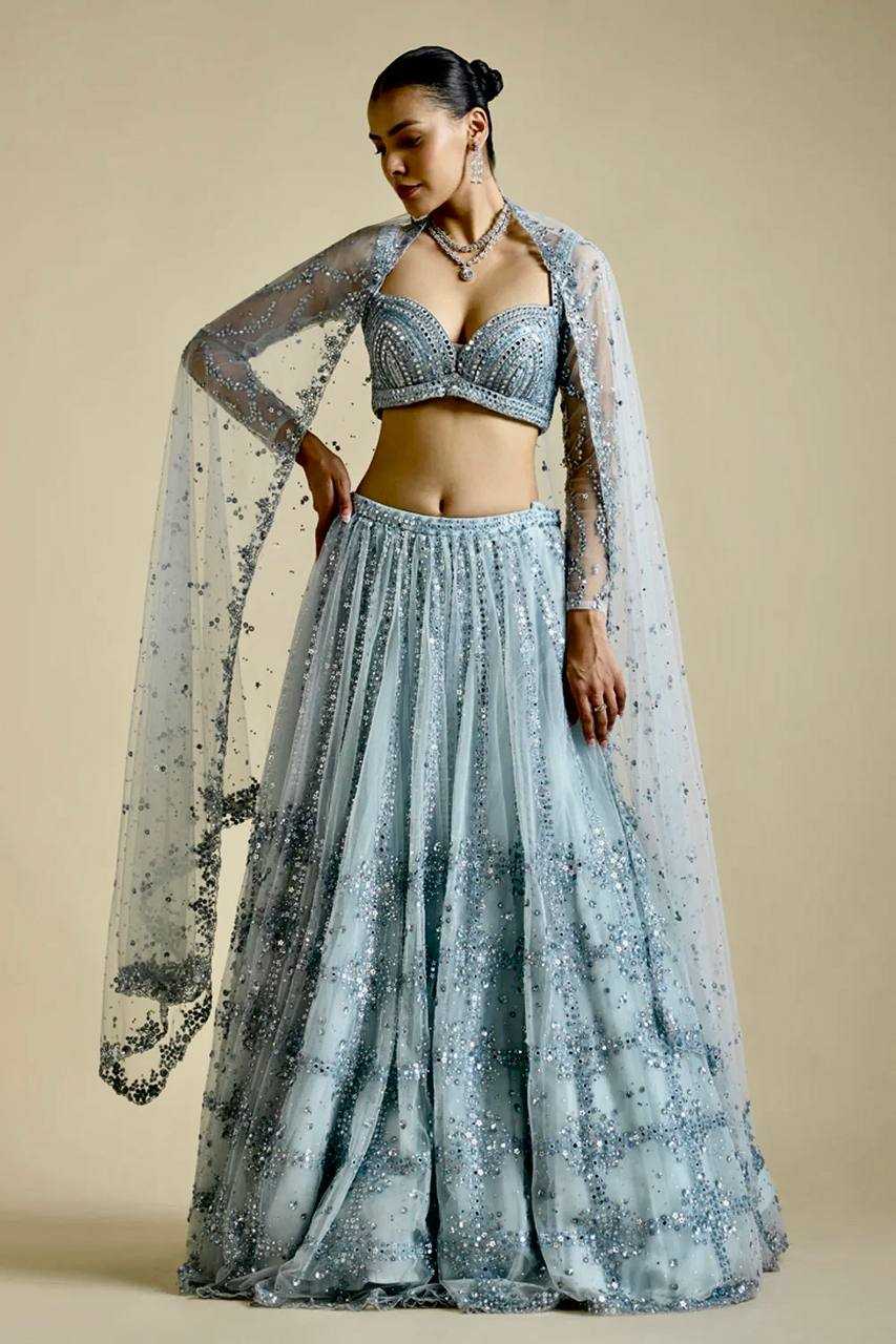 Ynf Net RIN213 HM P13 Lehengas Wholesale Net Fancy Lehenga Embroidered Lehenga Sequins Lehenga Manufacturer