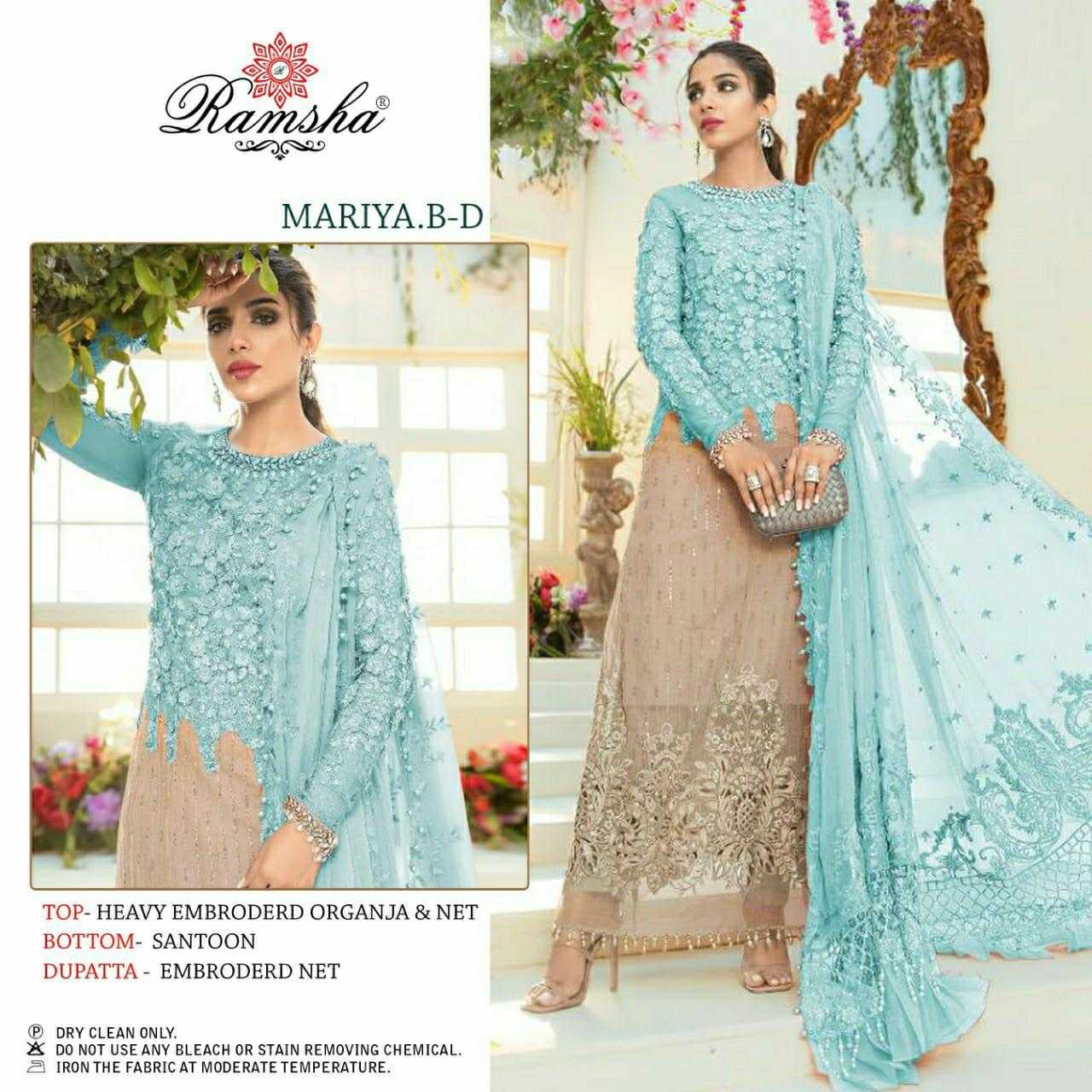 Ynf Organza KESH444 RAMSHA MARIYA-B Suits & Dresses Islamic Clothing Festive Collections Wholesale Pakistani Suits Embroidery Suits Net Suit Manufacturer