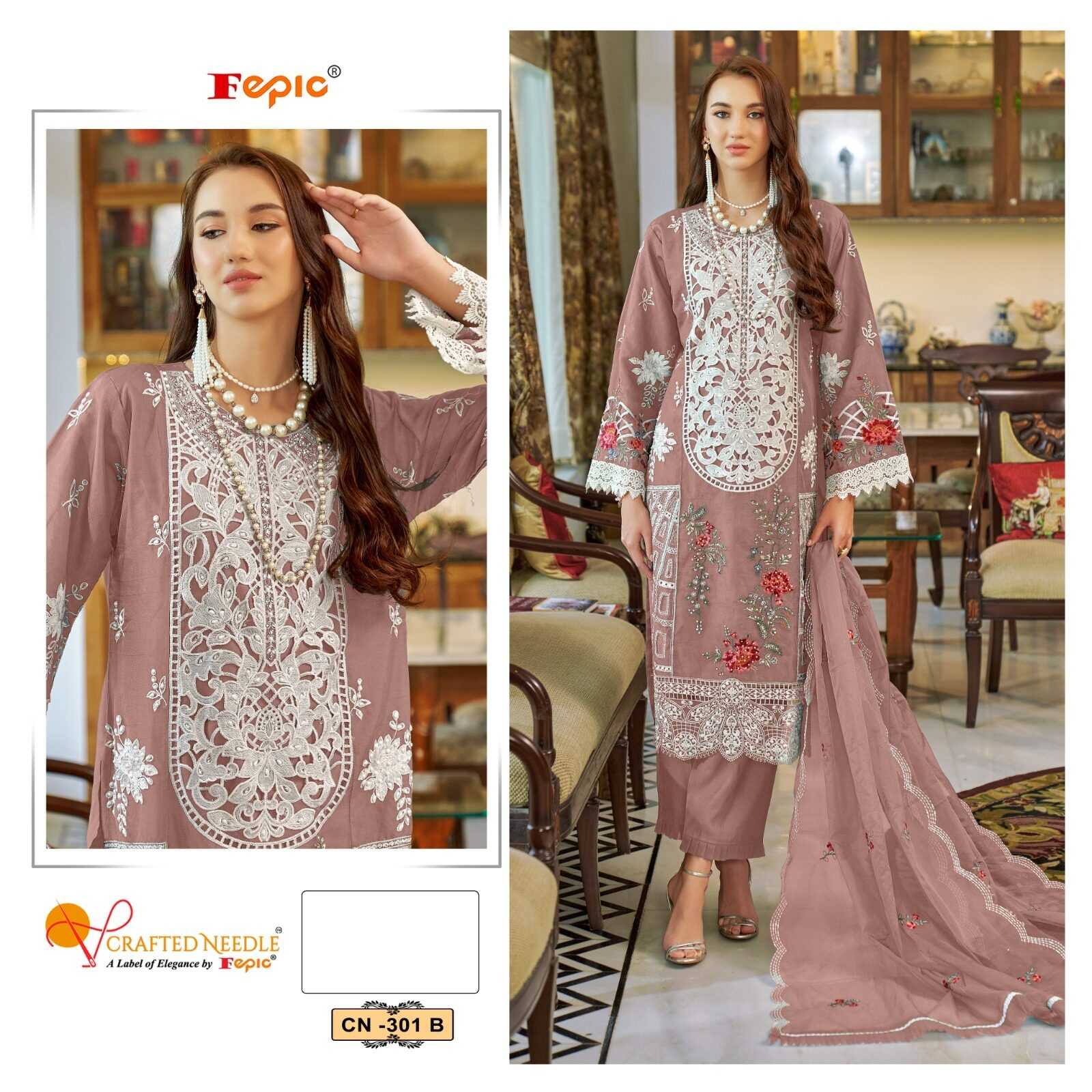 Ynf Organza KESH446 CRAFTED NEEDLE CN-301 Suits & Dresses Islamic Clothing Festive Collections Wholesale Pakistani Suits Afghani Suits Embroidered Suits Manufacturer