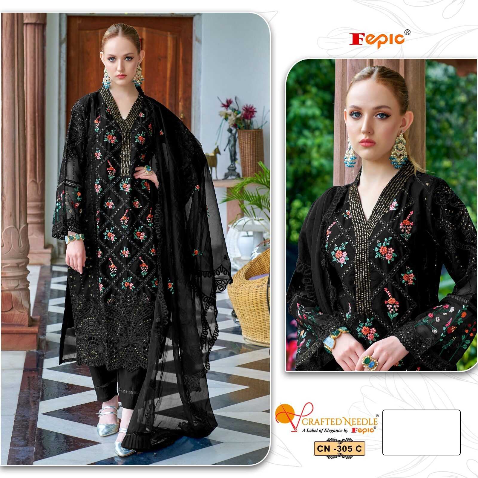 Ynf Organza KESH446 CRAFTED NEEDLE CN-305 Suits & Dresses Islamic Clothing Festive Collections Wholesale Pakistani Suits Afghani Suits Embroidered Suits Manufacturer