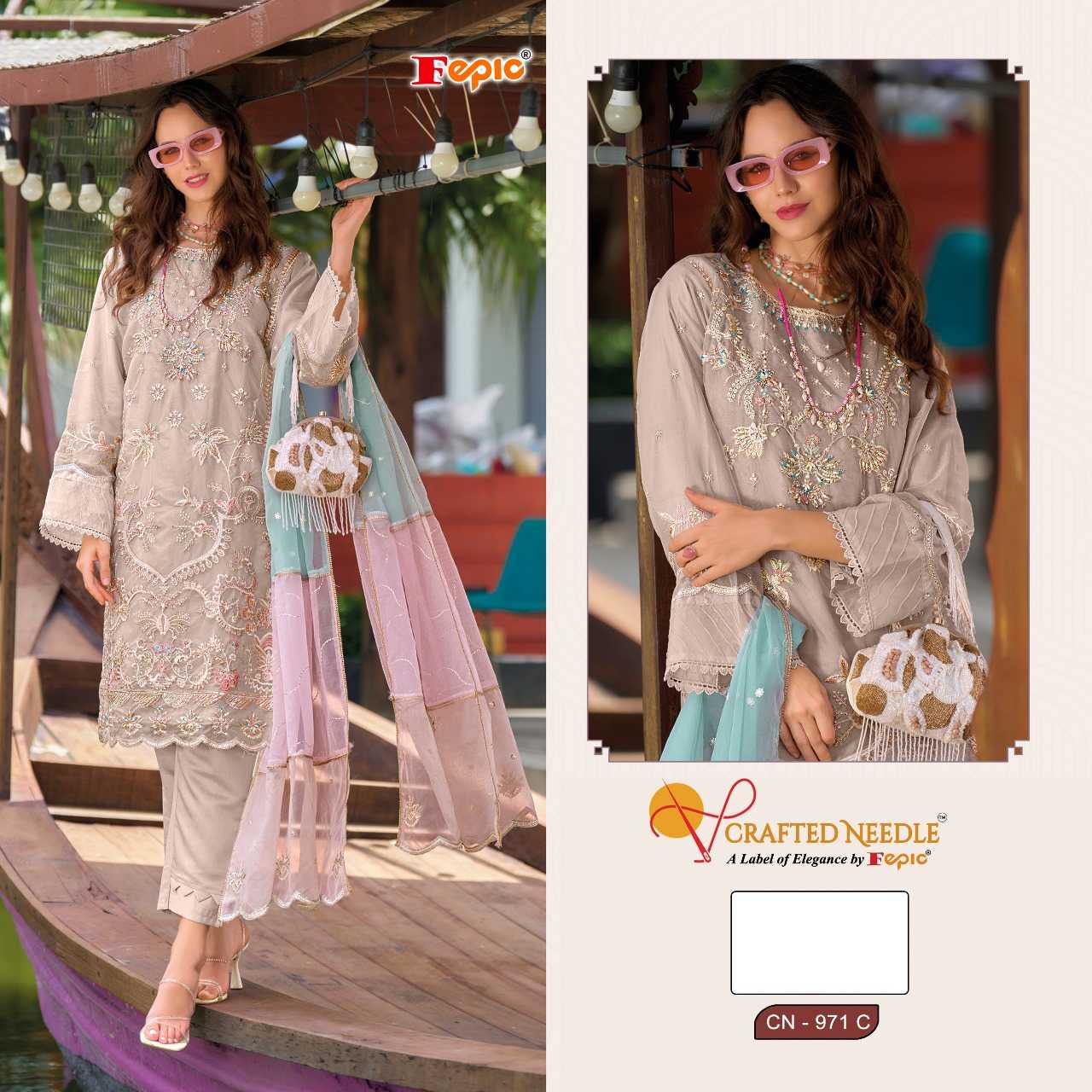 Ynf Organza KESH446 CRAFTED NEEDLE-CN971 Suits & Dresses Islamic Clothing Festive Collections Wholesale Pakistani Suits Afghani Suits Embroidered Suits Manufacturer