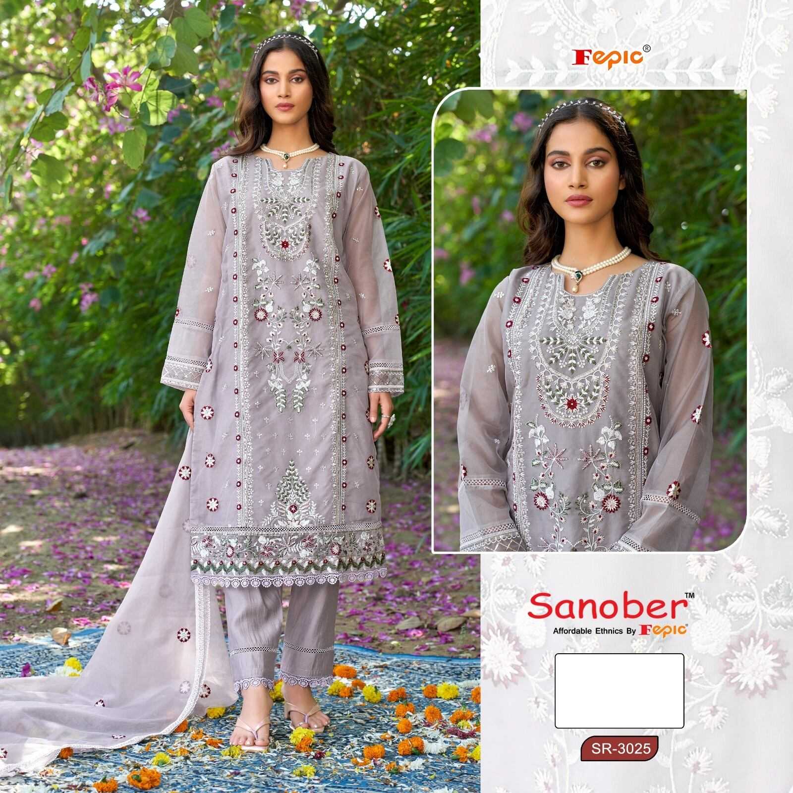 Ynf Organza KESH446 SANOBER-3025 Suits & Dresses Islamic Clothing Festive Collections Wholesale Pakistani Suits Kashmiri Suits Embroidered Suits Manufacturer