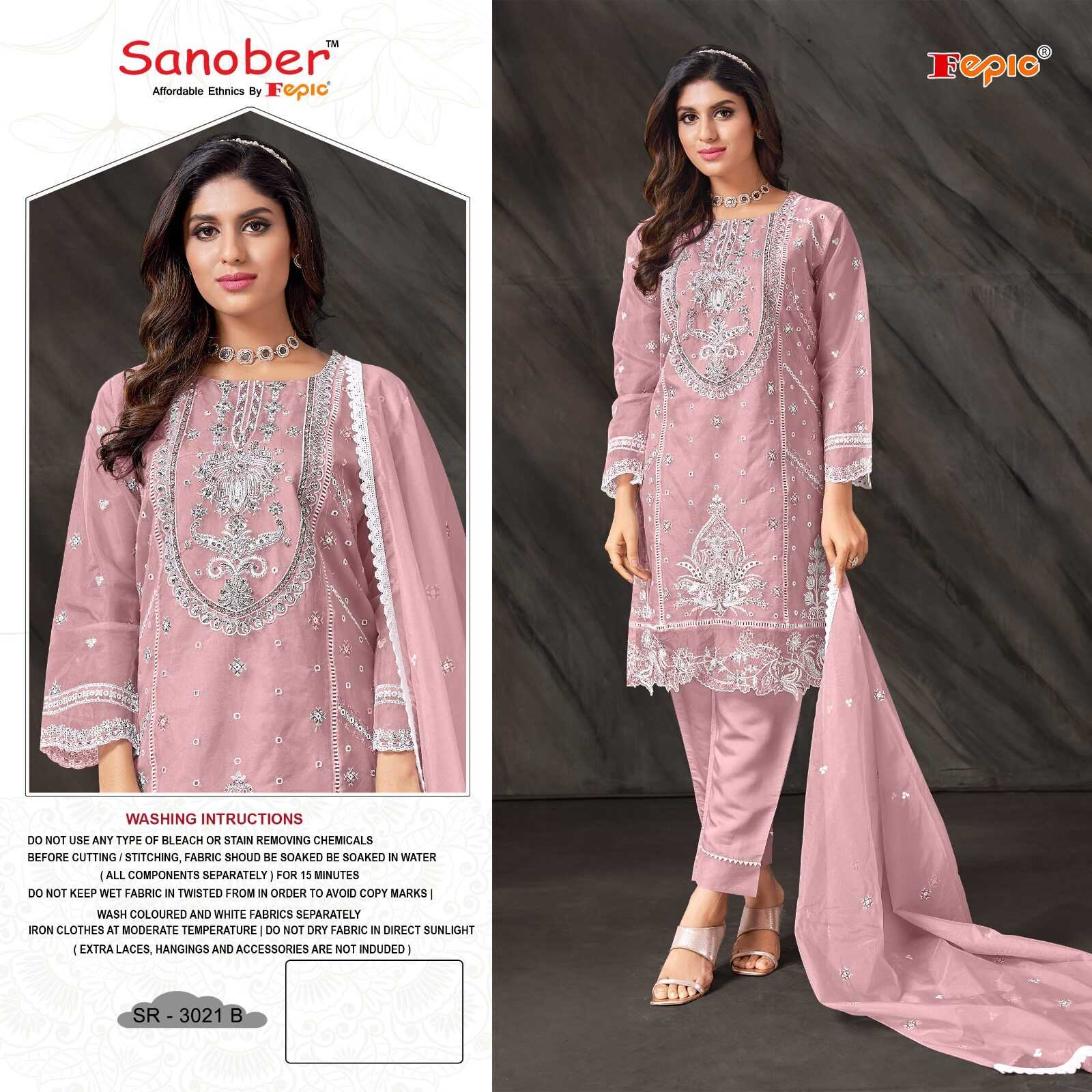 Ynf Organza KESH446 SANOBER SR-3021 Suits & Dresses Islamic Clothing Festive Collections Wholesale Pakistani Suits Afghani Suits Embroidered Suits Manufacturer