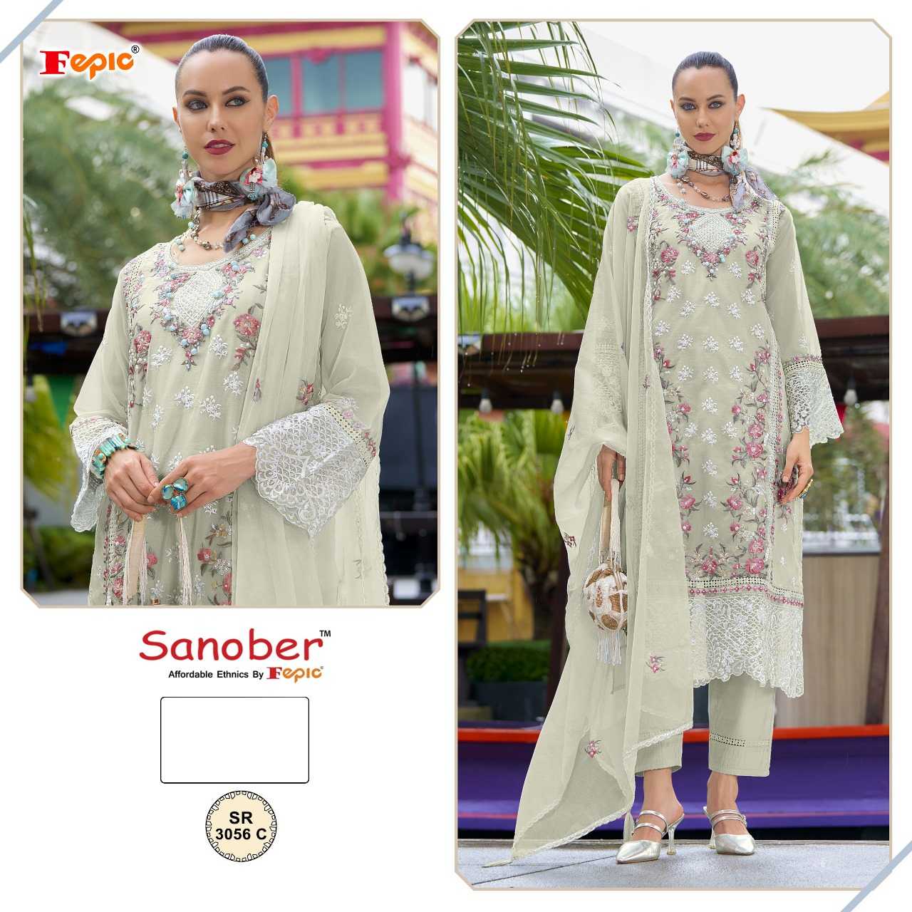 Ynf Organza KESH446 SANOBER SR-3056 Suits & Dresses Islamic Clothing Festive Collections Wholesale Pakistani Suits Afghani Suits Embroidered Suits Manufacturer