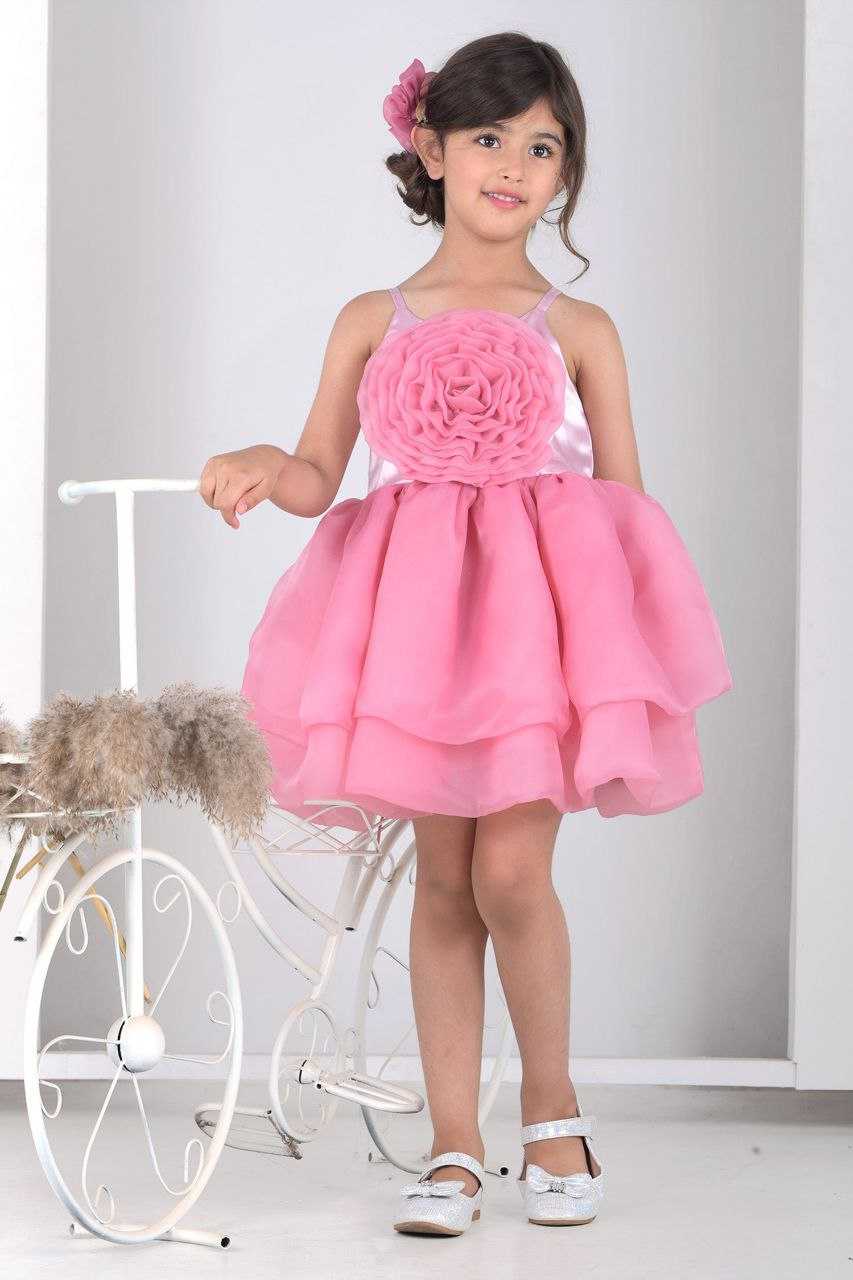 Ynf Organza KESH461 01 Kids Wear Wholesale Kids Frocks Girls Cotton Frocks Manufacturer