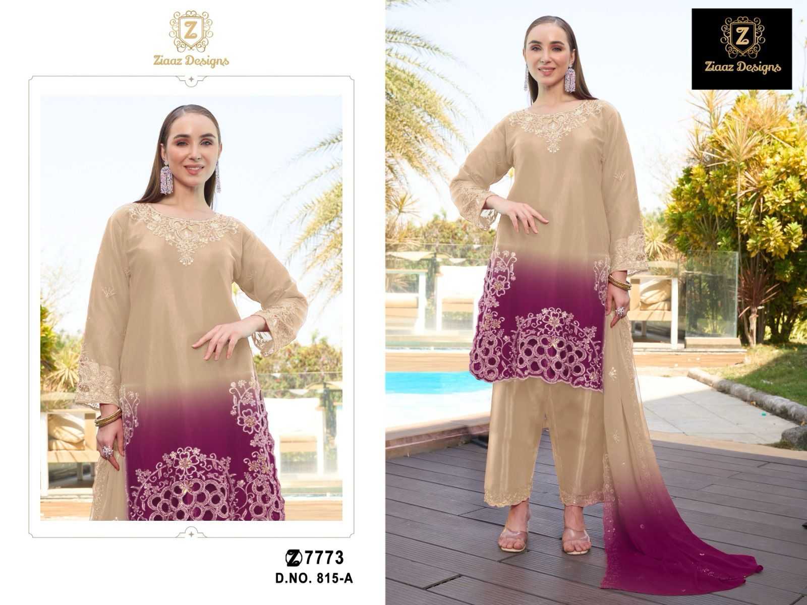 Ynf Organza RIN186 Ziaaz Designs-815 Suits & Dresses Islamic Clothing Festive Collections Wholesale Pakistani Suits Party wear suits Handwork Suits Manufacturer