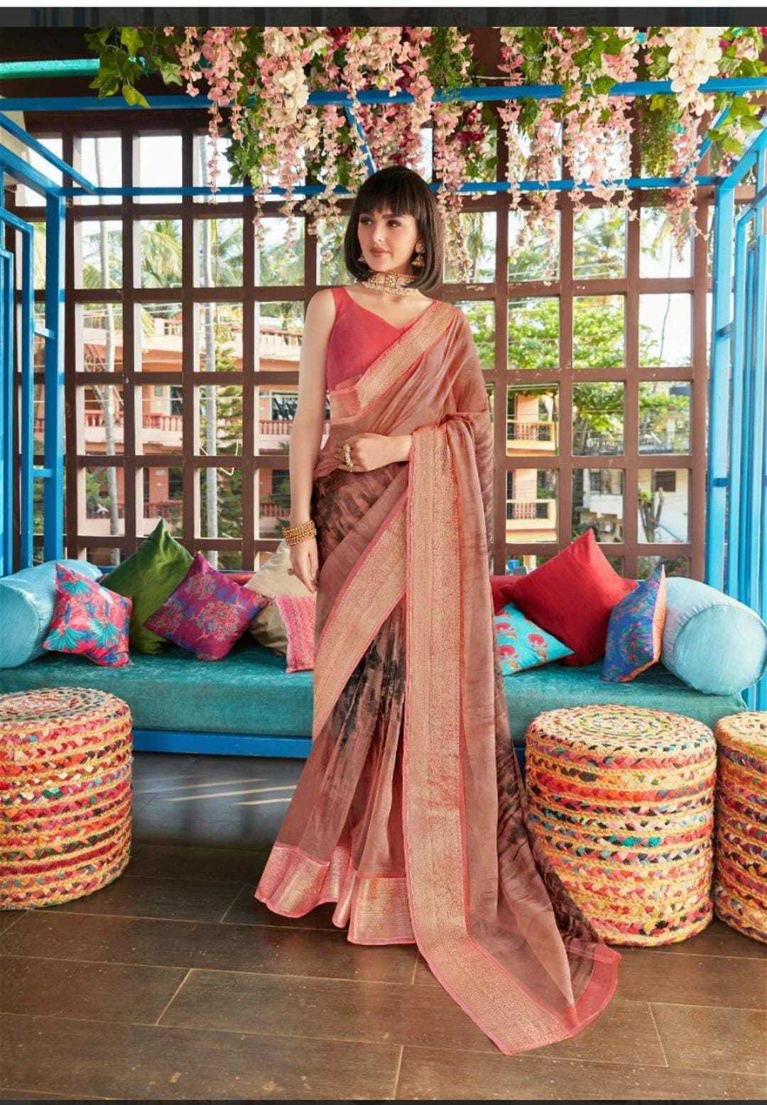 Ynf Organza RIN203 MTW79 Sarees Wholesale Organza Sarees Printed Sarees Manufacturer