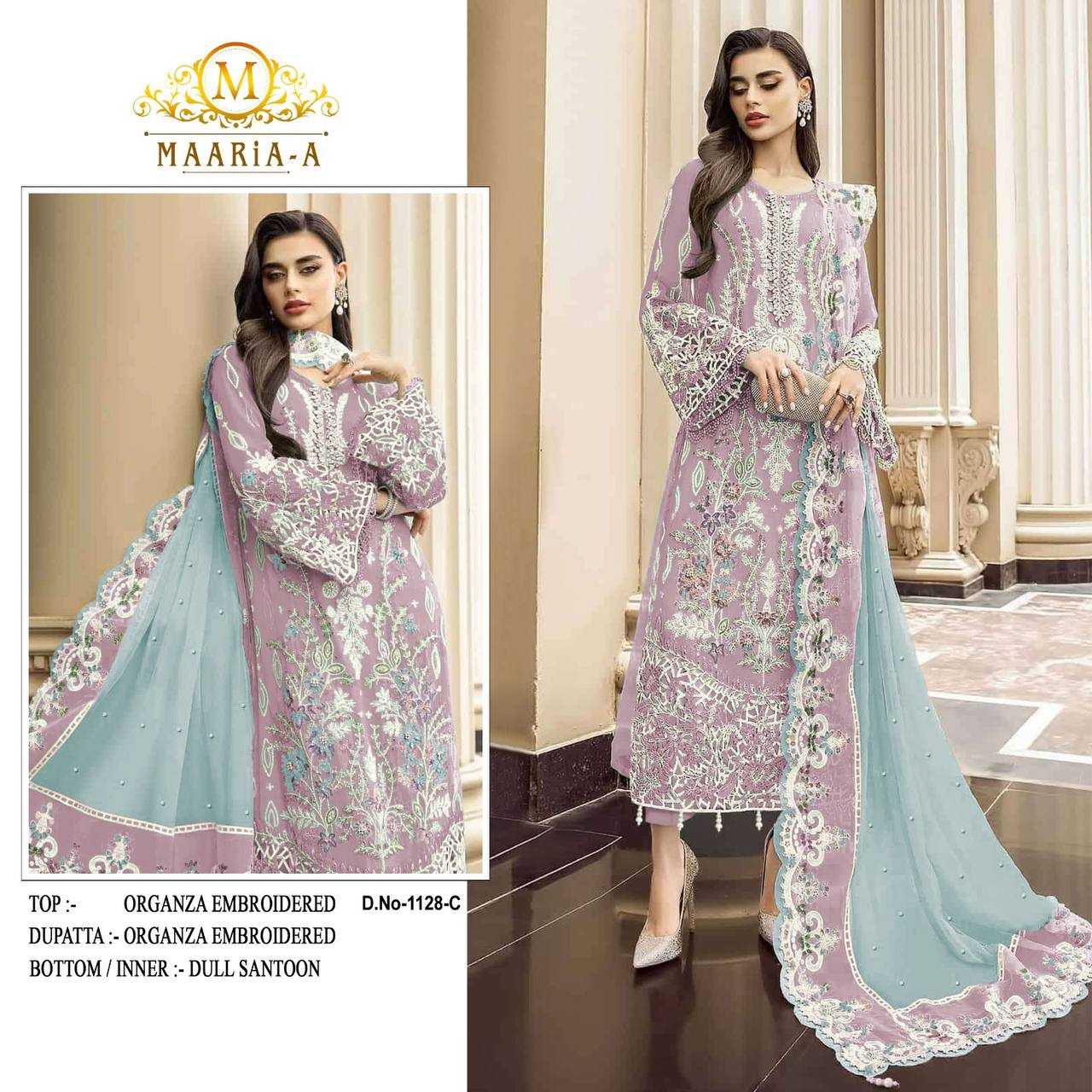 Ynf Organza Silk RIN131 1128 Suits & Dresses Wholesale Ladies Silk Suit Net Suit Embroidered Suits Manufacturer