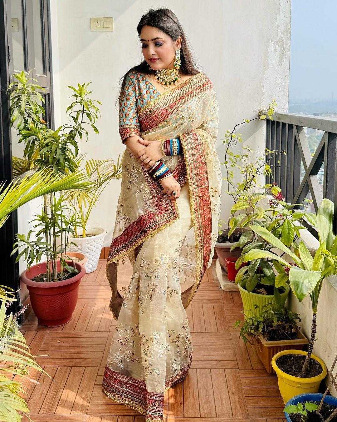 Ynf Organza Silk RIN164 RRS125 Sarees Wedding Collections Wholesale Golden Sarees Wedding Outfits Manufacturer