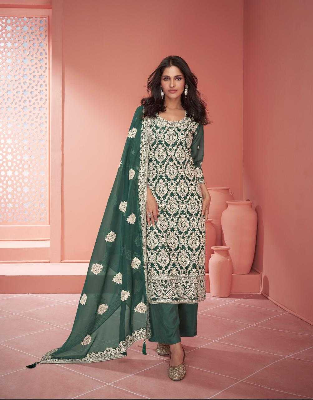 Ynf Organza Silk RIN184 AASHIRWAD-RAABTA Suits & Dresses Islamic Clothing Festive Collections Wholesale Party wear suits Silk Suits Eid Collections Manufacturer