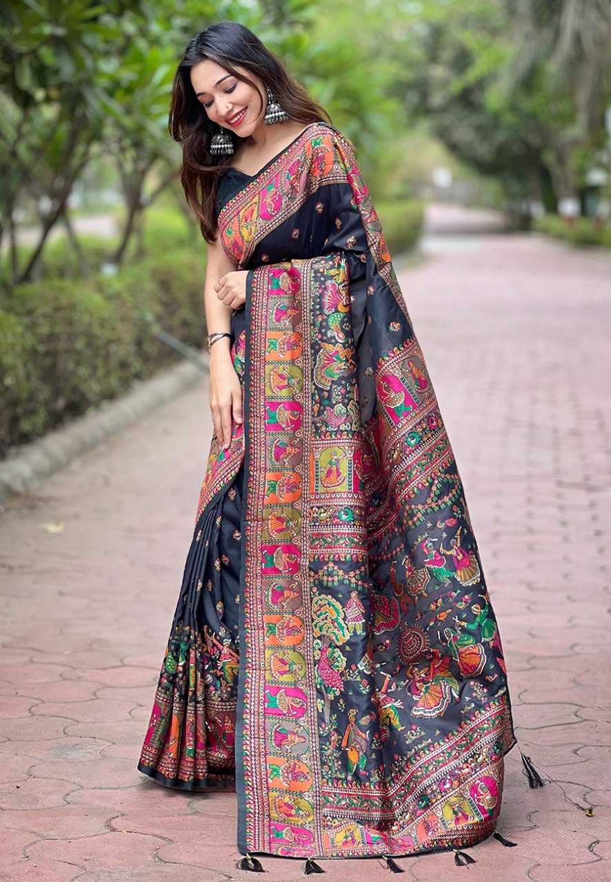 Ynf Pashmina RIN116 Pashmina Kashmiri Silk Sarees Wholesale Heavy Silk Sarees Soft Silk Sarees Pure Zari Silk Sarees Manufacturer