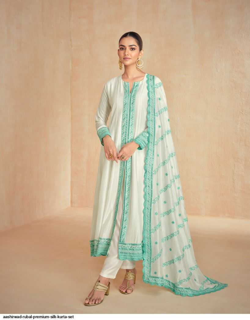 Ynf Premium Silk RIN184 AASHIRWAD CREATION-RUBAL Suits & Dresses Islamic Clothing Festive Collections Wholesale Ladies Silk Suit Eid Collections Manufacturer