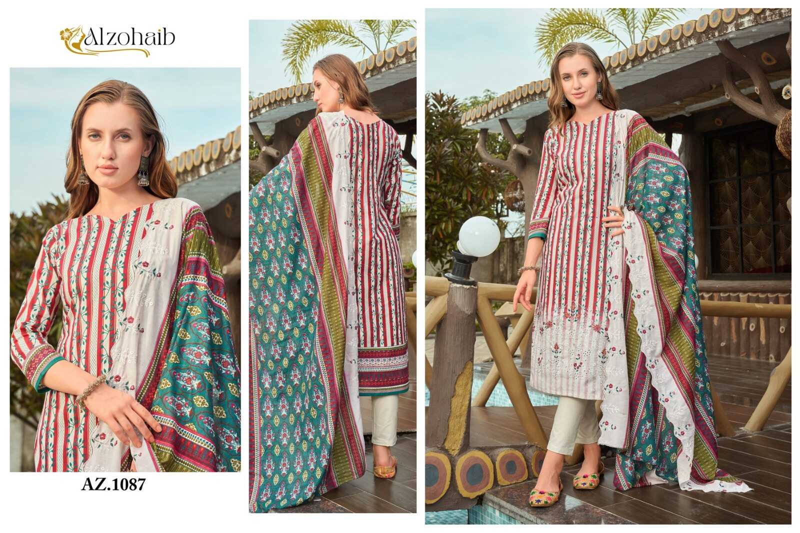 Ynf Pure Cotton KESH444 ALZOHAIB 1086 Suits & Dresses Islamic Clothing Festive Collections Wholesale Pakistani Suits Cotton Suits Semi Stitched Suits Manufacturer