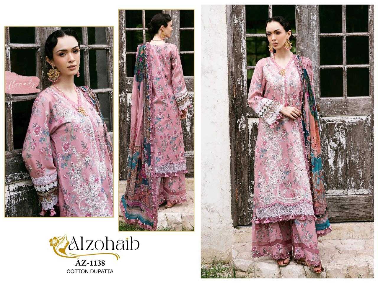 Ynf Pure Cotton KESH444 ALZOHAIB AZ-1133 Suits & Dresses Islamic Clothing Festive Collections Wholesale Pakistani Suits Cotton Suits Semi Stitched Suits Manufacturer