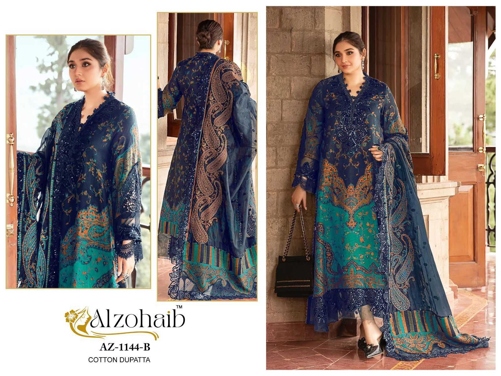 Ynf Pure Cotton KESH444 ALZOHAIB AZ-1144 Suits & Dresses Islamic Clothing Festive Collections Wholesale Pakistani Suits Afghani Suits Semi Stitched Suits Manufacturer