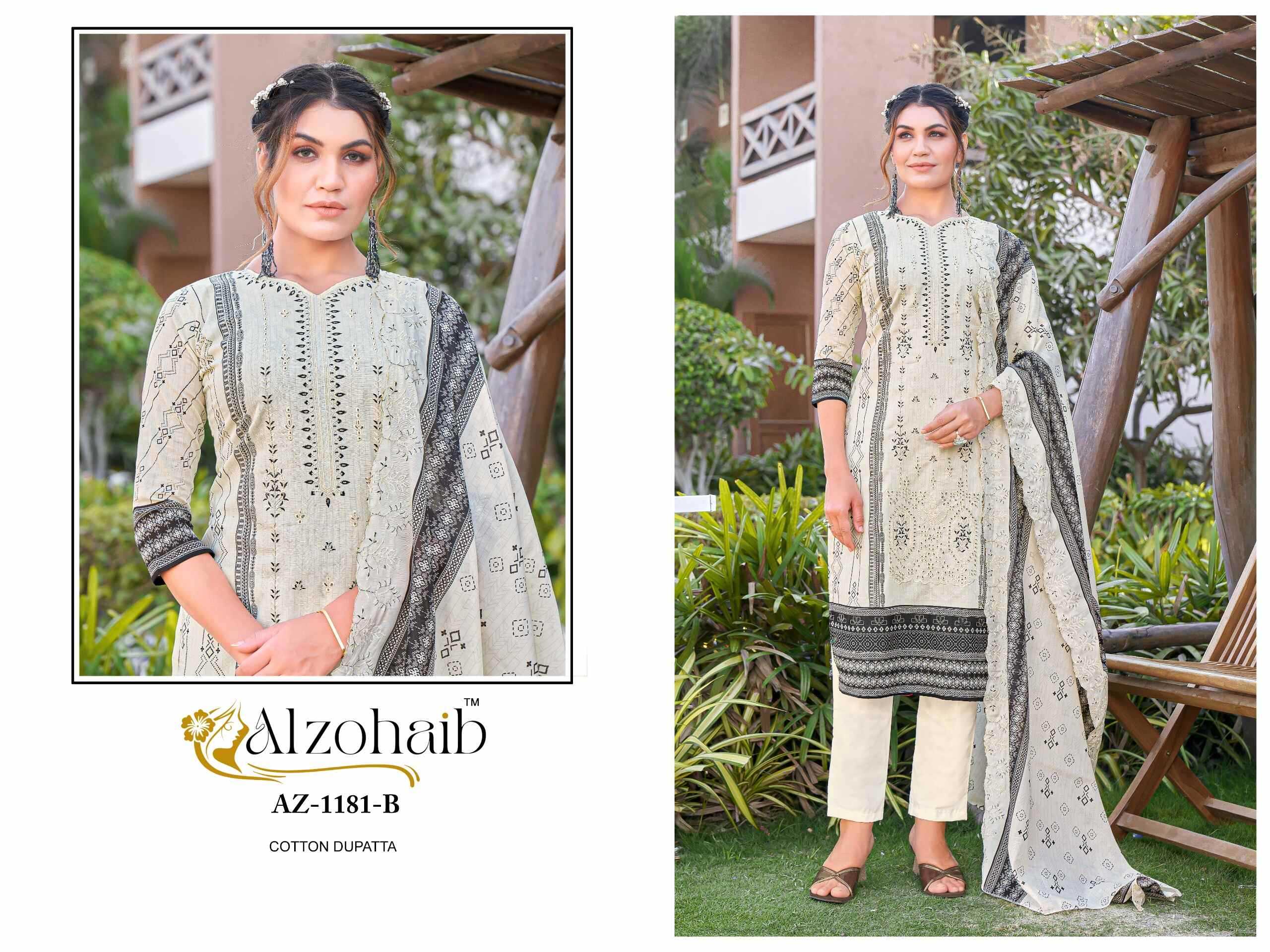 Ynf Pure Cotton KESH444 ALZOHAIB AZ-1181 Suits & Dresses Islamic Clothing Festive Collections Wholesale Pakistani Suits Cotton Suits Semi Stitched Suits Manufacturer