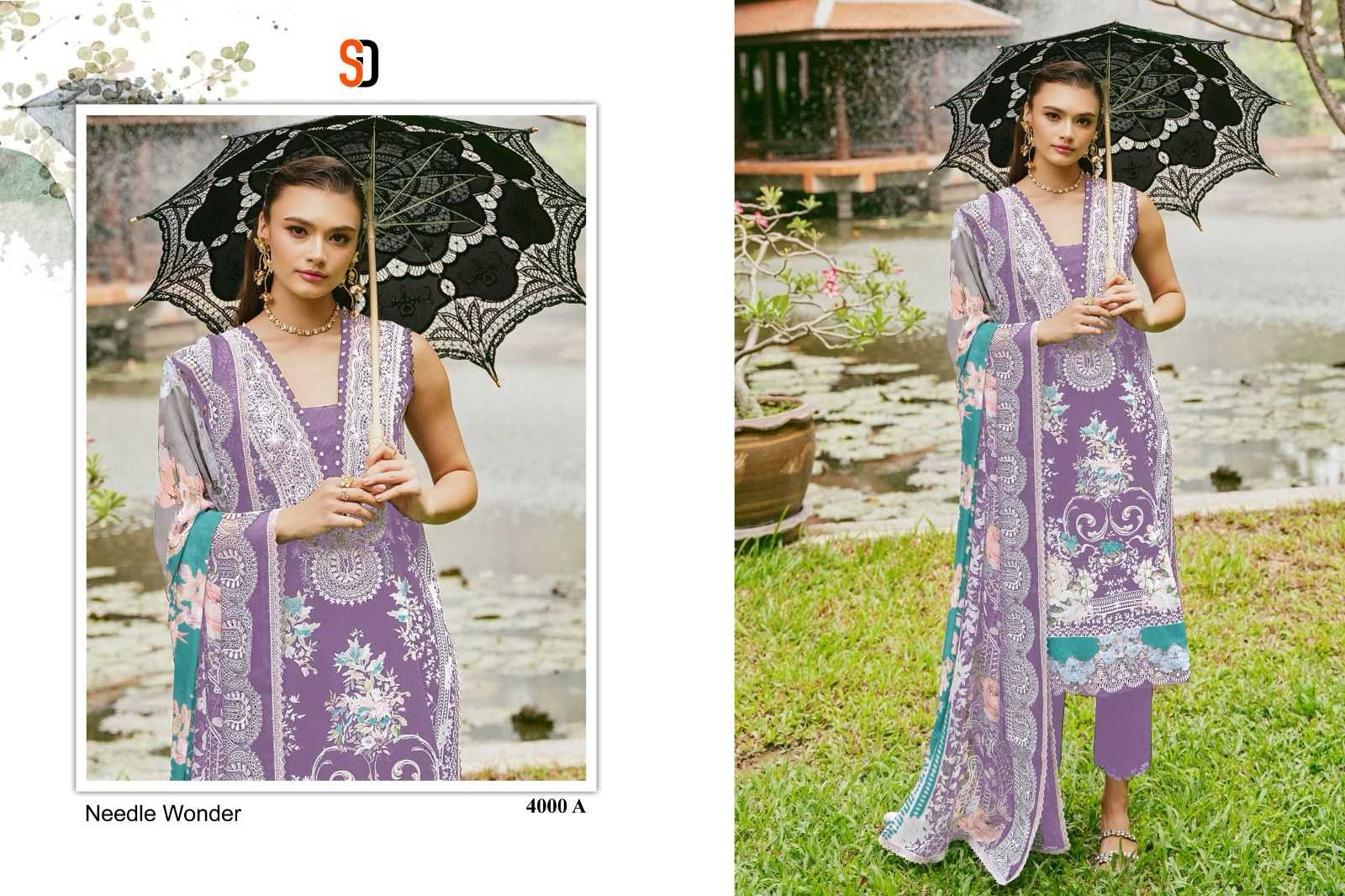 Ynf Pure Cotton KESH444 SHARADDHA DESIGNER-NEEDLE WONDER VOL 04 Suits & Dresses Islamic Clothing Festive Collections Wholesale Pakistani Suits Cotton Suits Semi Stitched Suits Manufacturer