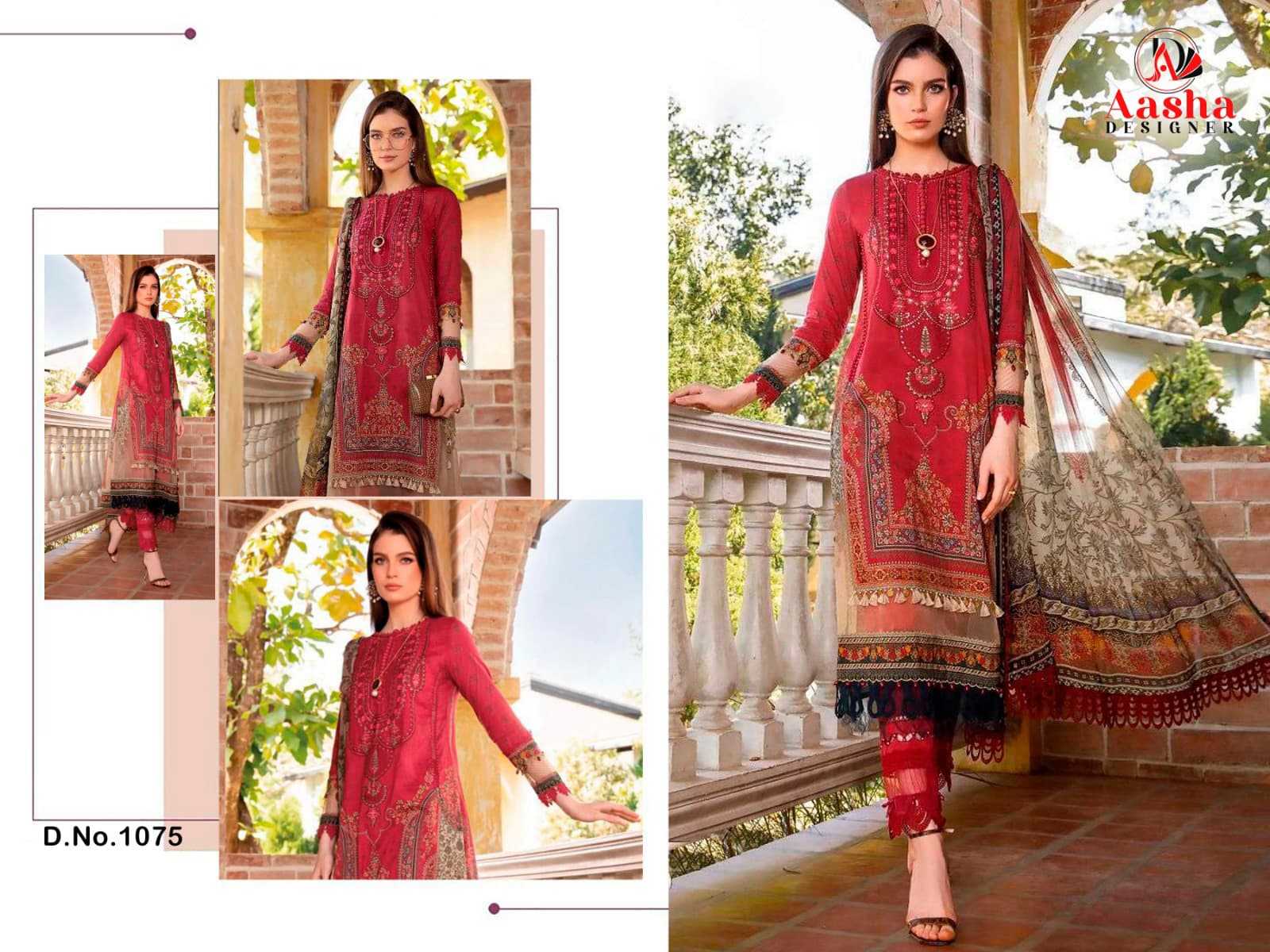 Ynf Pure Cotton RIN186 AASHA DESIGNER-M PRINTS VOL-12 Suits & Dresses Islamic Clothing Festive Collections Wholesale Embroidery Suits Cotton Suits Eid Collections Manufacturer