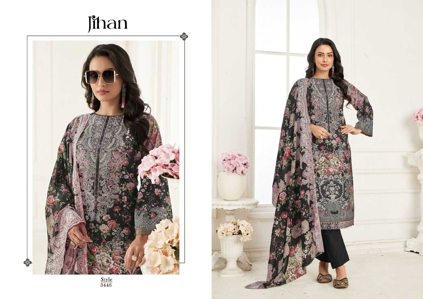 Ynf Pure Cotton RIN186 JIHAN-NEEDLE WONDER LAWN COLLECTION VOL-4 Suits & Dresses Islamic Clothing Festive Collections Wholesale Embroidery Suits Cotton Suits Eid Collections Manufacturer