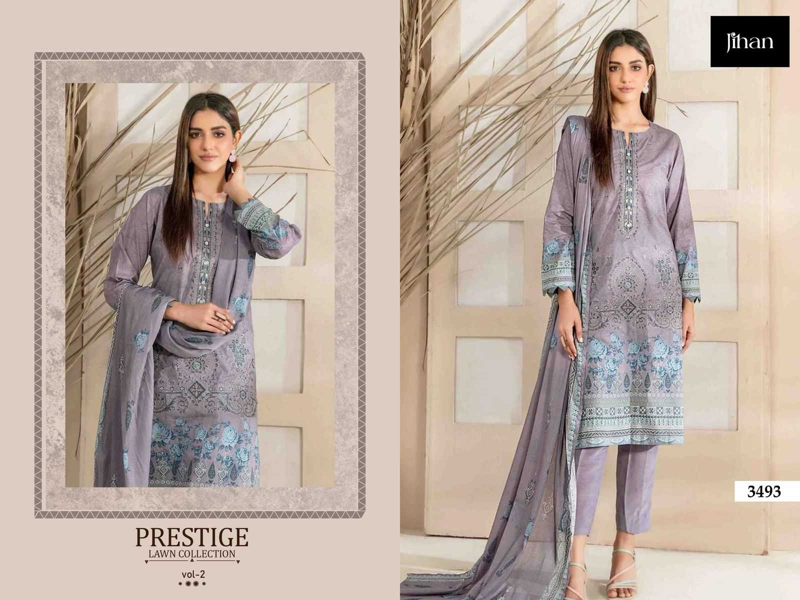 Ynf Pure Cotton RIN186 JIHAN-PRESTIGE-2 Suits & Dresses Islamic Clothing Festive Collections Wholesale Embroidery Suits Cotton Suits Eid Collections Manufacturer