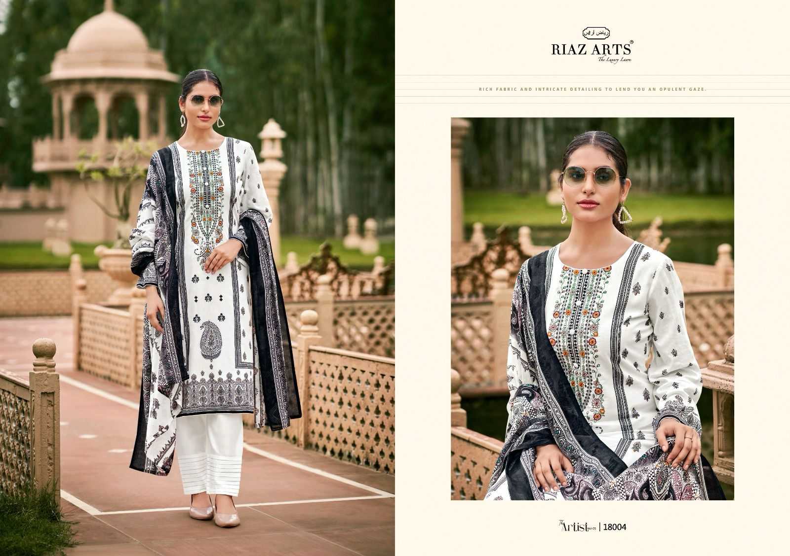 Ynf Pure Cotton RIN186 RIAZ ART-THE ARTIST VOL:5 Suits & Dresses Islamic Clothing Festive Collections Wholesale Pakistani Suits Embroidery Suits Eid Collections Manufacturer