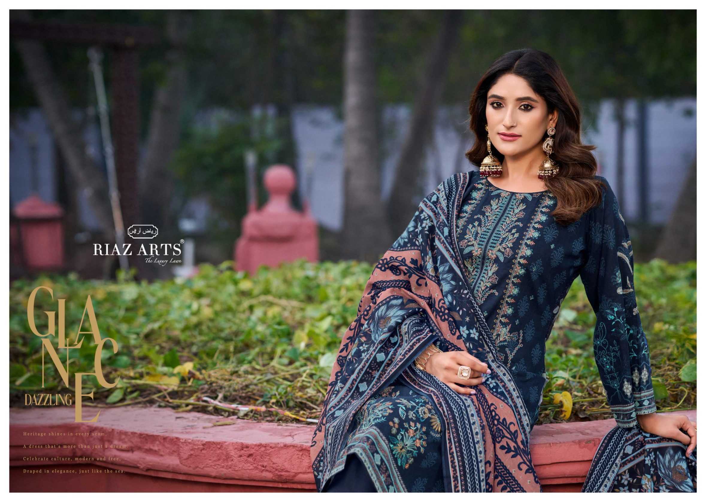Ynf Pure Cotton RIN186 RIAZ ARTS-ELAN EID SPECIAL V2 Setwise Collections Wholesale Pakistani Suits Catalogs Dresses & Suits Catalogs Manufacturer