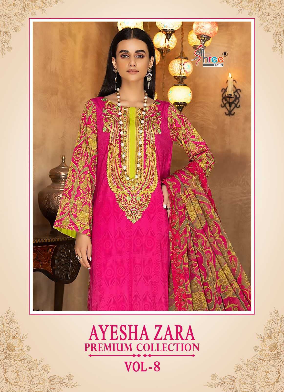 Ynf Pure Cotton RIN186 SHREE FABS-AYESHA ZARA PREMIUM COLLECTION VOL-08 Setwise Collections Wholesale Pakistani Suits Catalogs Dresses & Suits Catalogs Manufacturer