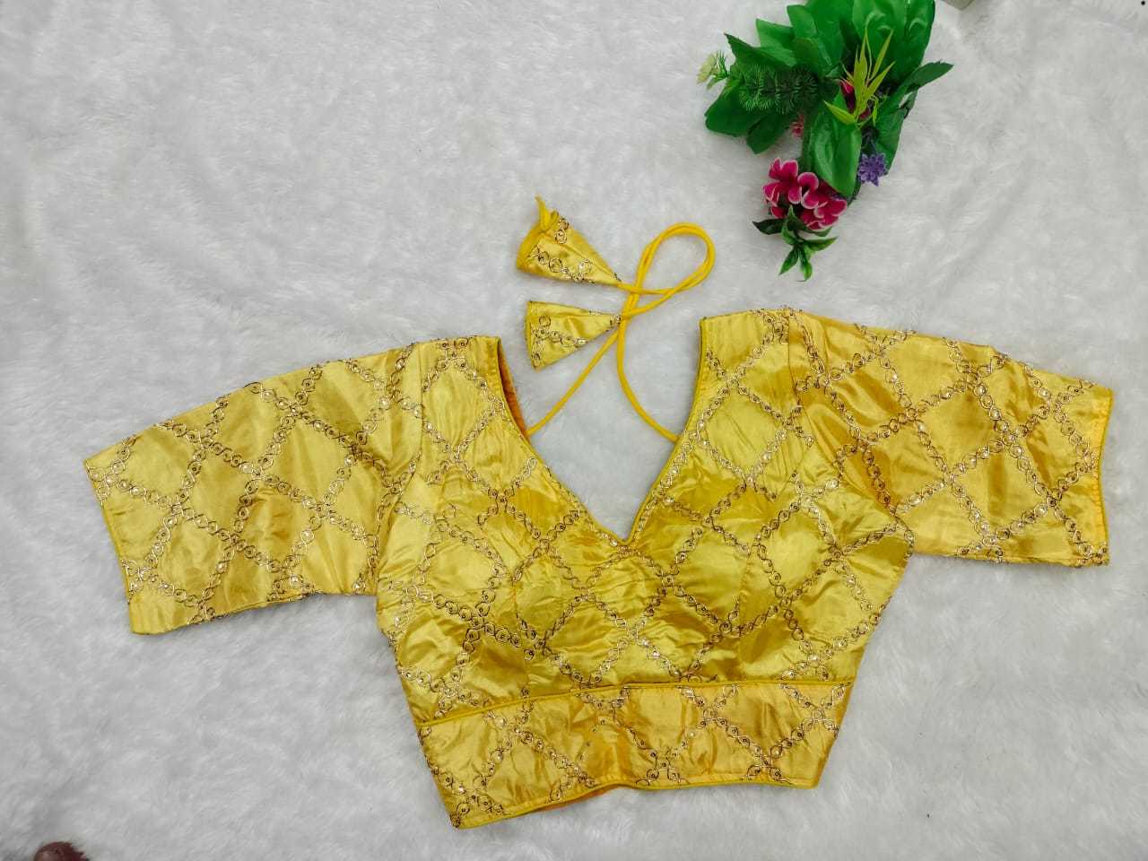 Ynf Pure Silk KESH356 GDC-02 Readymade Blouses Wholesale Embroidered Blouses Silk Blouse Manufacturer