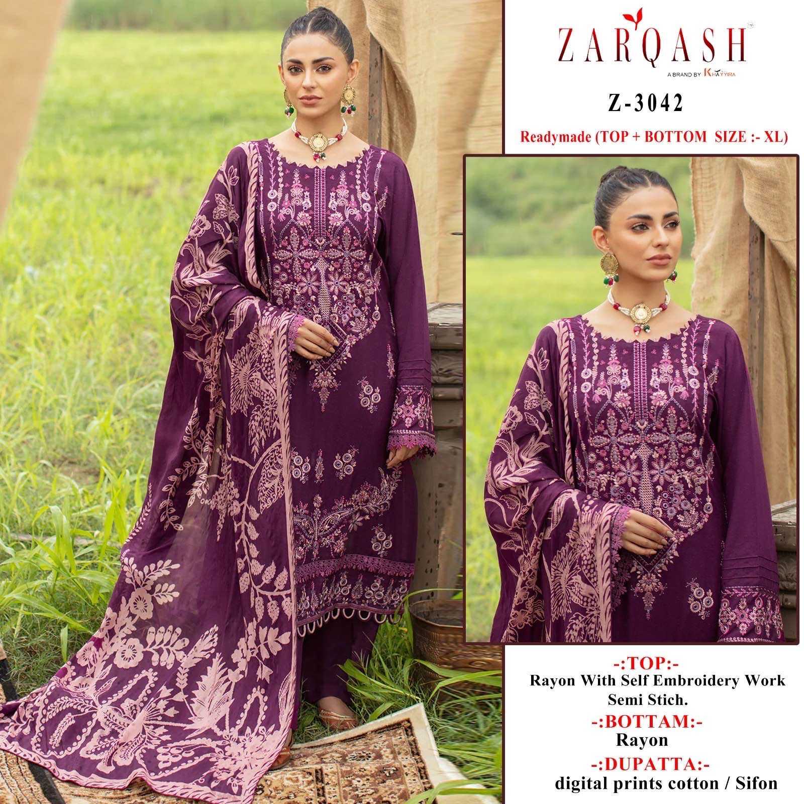 Ynf Rayon KESH180 3042-43 Suits & Dresses Islamic Clothing Festive Collections Wholesale Pakistani Suits Embroidery Suits Semi Stitched Suits Manufacturer