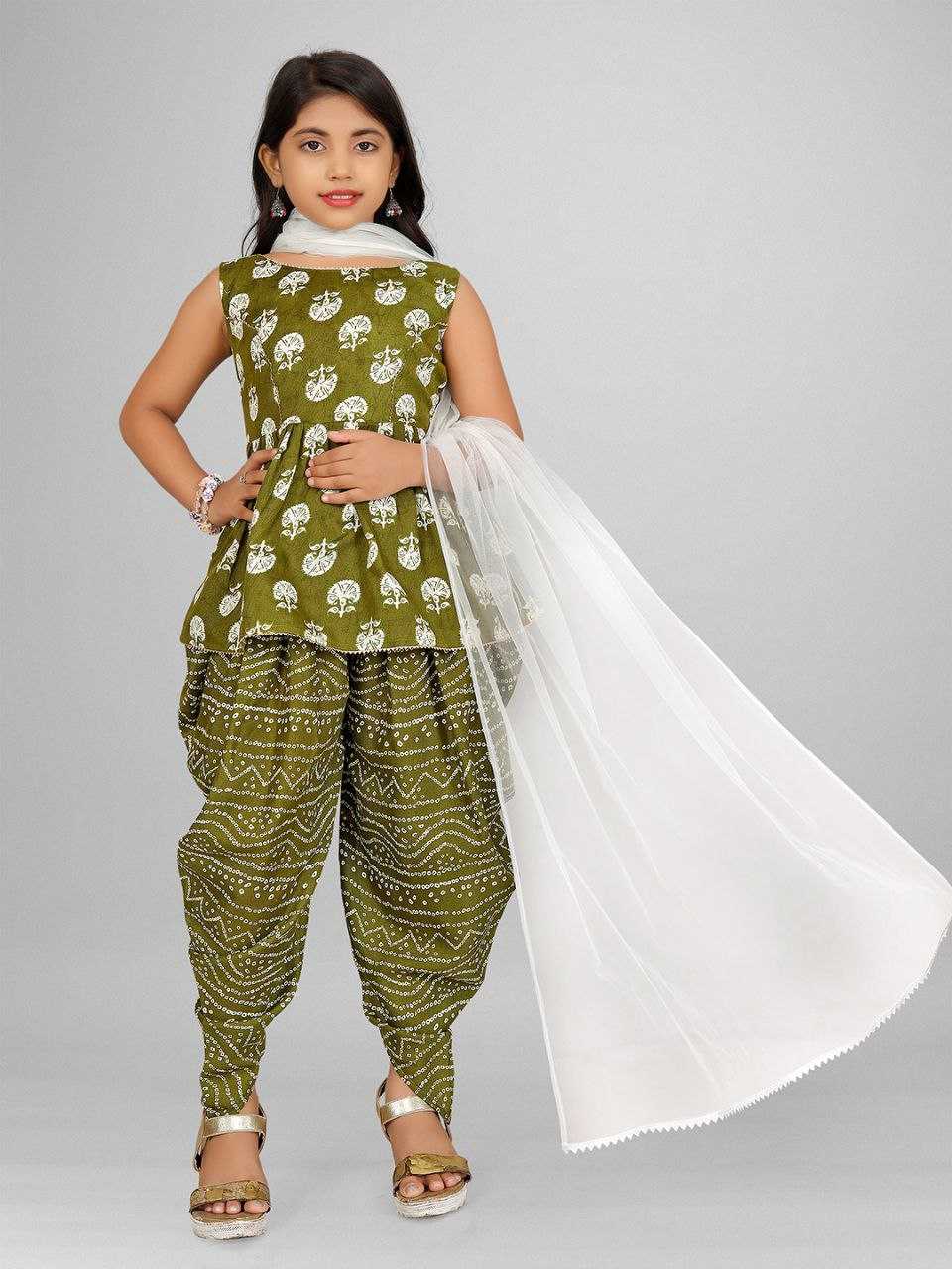 Ynf Rayon KESH461 KALA Kids Wear Wholesale Kids Dhoti Kurta Girls Ethnic Wear Manufacturer