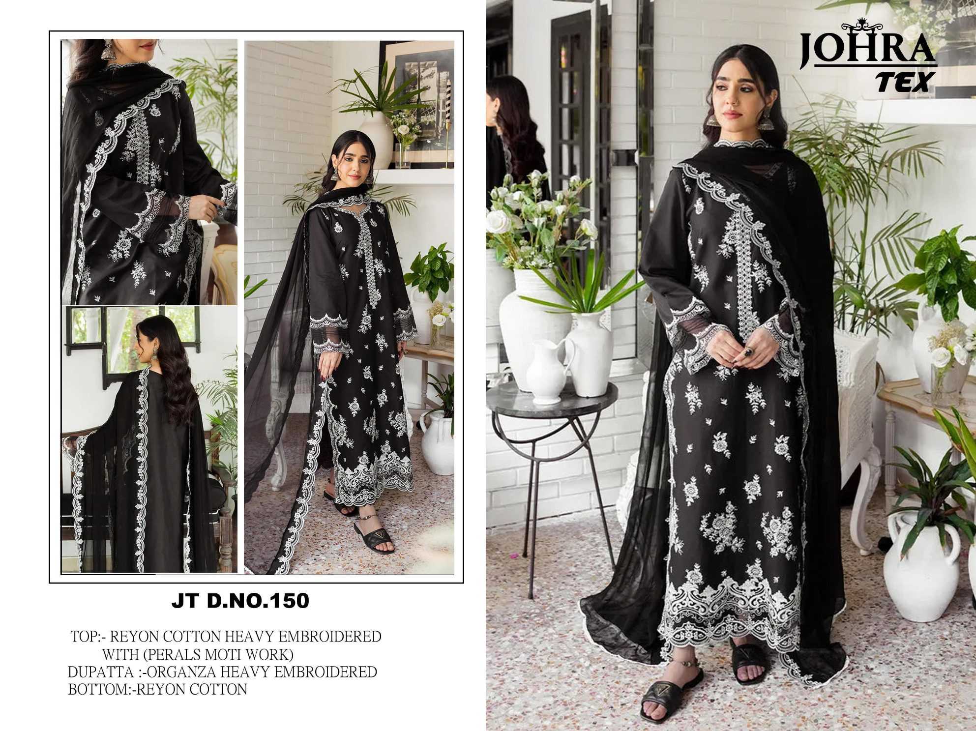 Ynf Rayon RIN186 JOHRA TEX-JT-150 Suits & Dresses Islamic Clothing Festive Collections Wholesale Cotton Suits Embroidered Suits Eid Collections Manufacturer