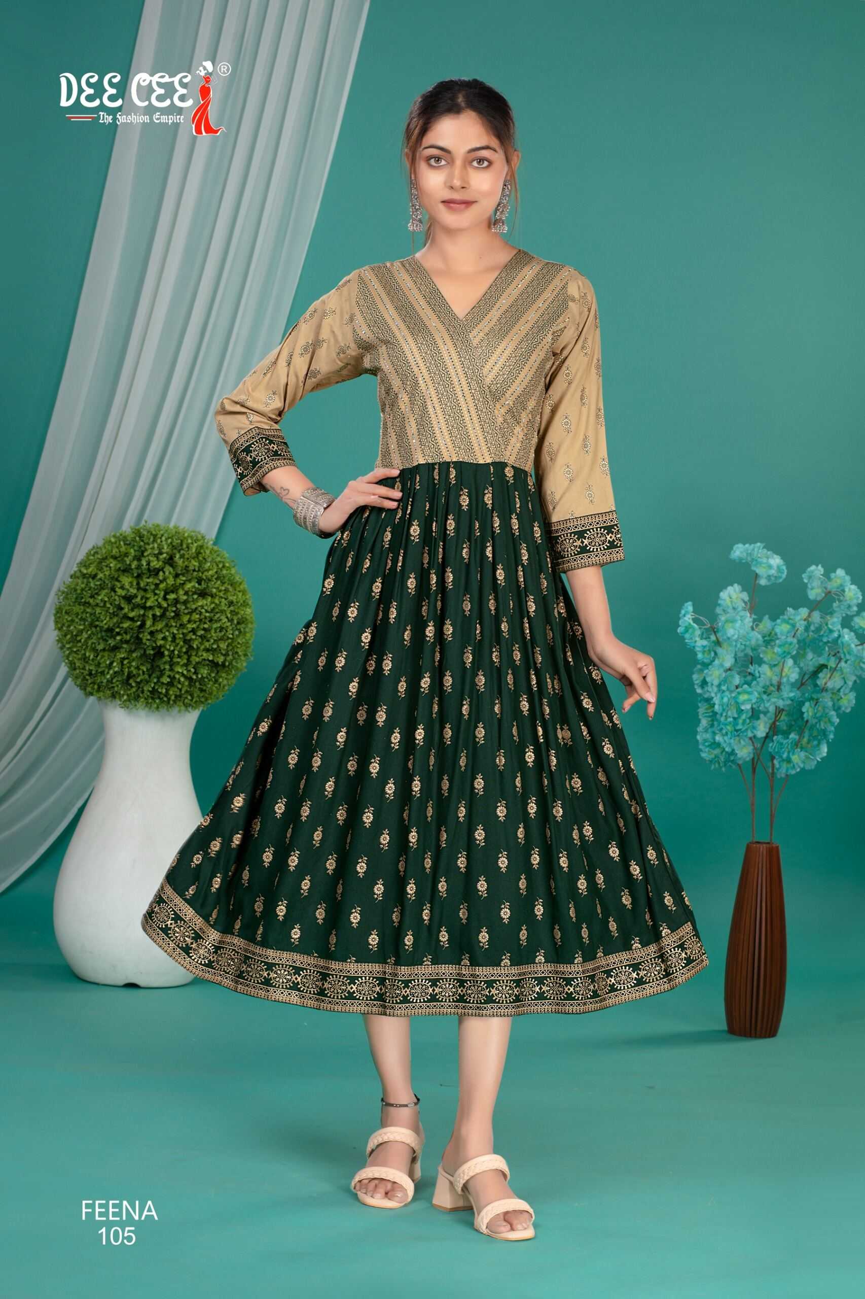 Ynf Reyon Cotton RIN190 DEECEE FEENA Setwise Collections Wholesale Gowns Catalogs Manufacturer