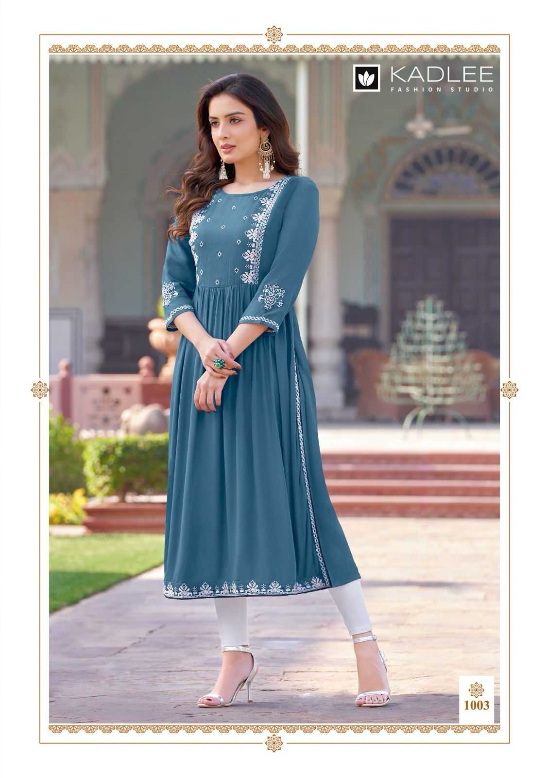 Ynf Reyon Cotton RIN190 KADLEE RAAGA Setwise Collections Wholesale Kurtis Catalogs Manufacturer