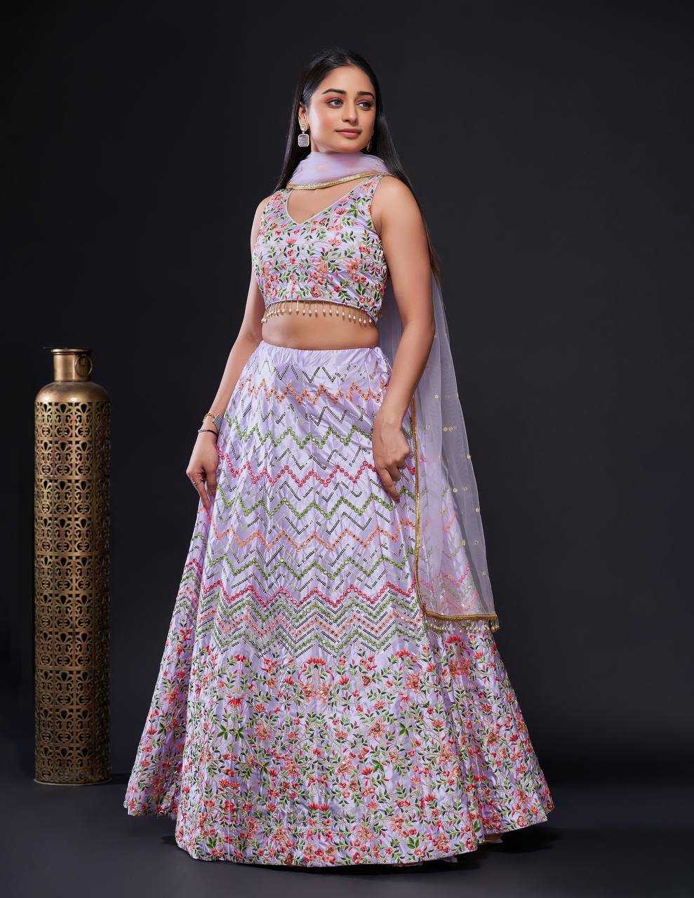 Ynf Satin RIN213 H45 Lehengas Wholesale Heavy Lehenga Satin Lehenga Manufacturer