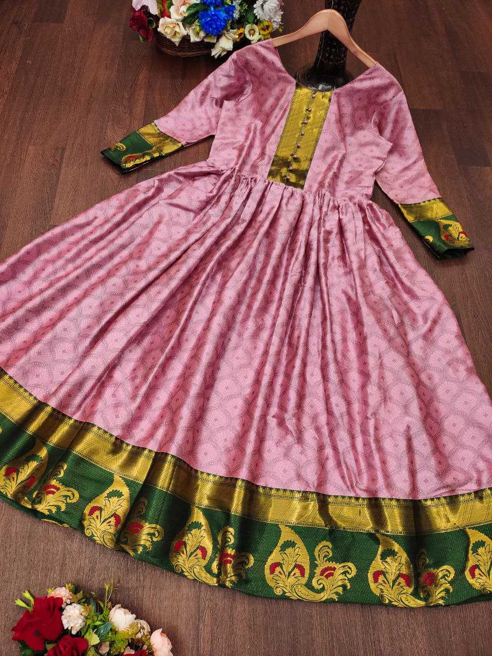 Ynf Silk Cotton RIN214 019 Gowns Wholesale Anarkali Gown Long Gowns Silk Gowns Manufacturer