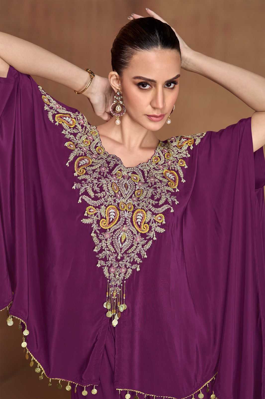 Ynf Silk RIN184 Gulkayra Designer-Florence Vol.2 Suits & Dresses Islamic Clothing Festive Collections Wholesale Palazzo Suit Silk Suits Eid Collections Manufacturer