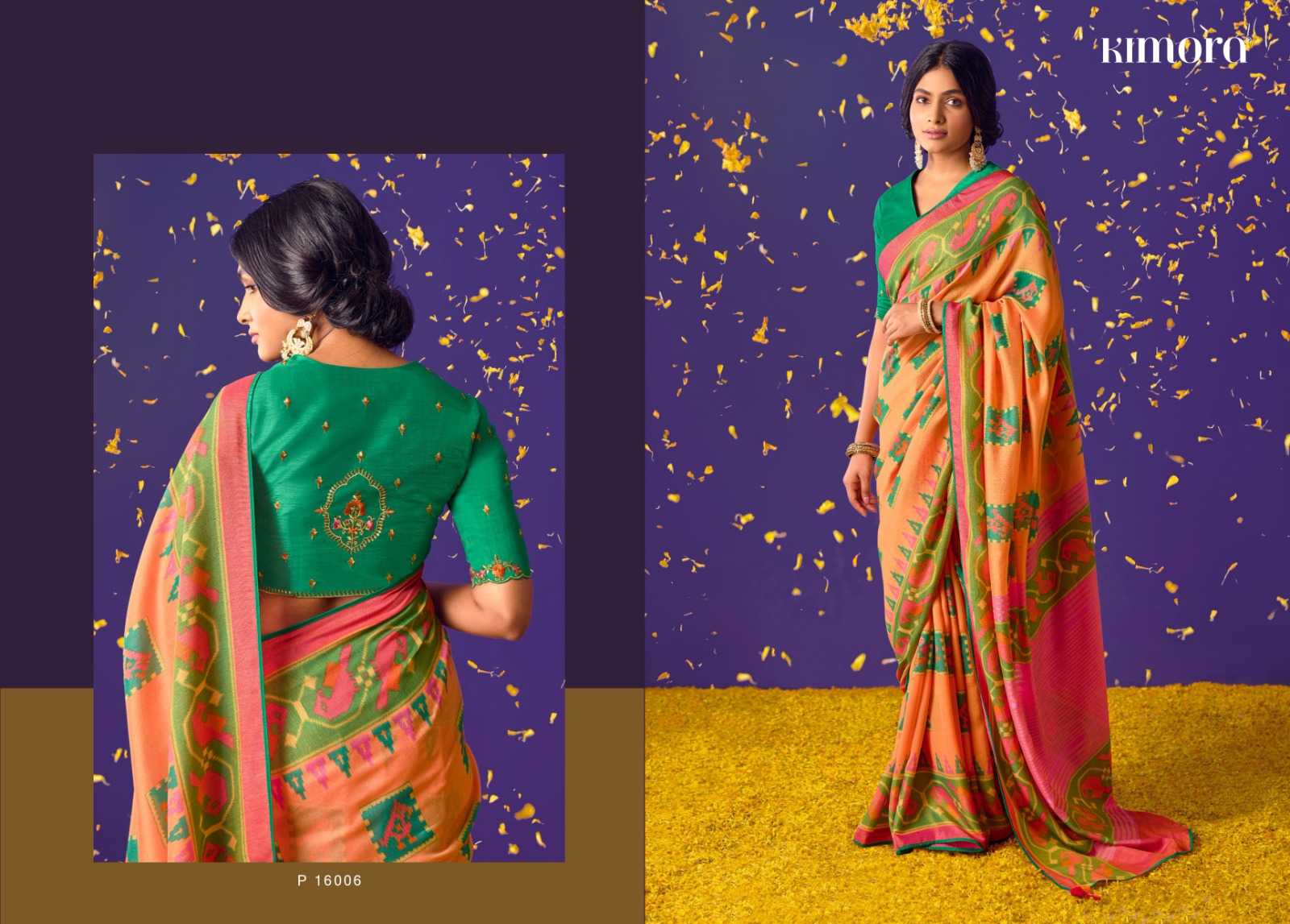 Ynf Silk RIN184 KIMORA MEERA Silk Sarees Wholesale Lightweight Silk Sarees Fancy Silk Sarees Embroidered Silk Sarees Manufacturer