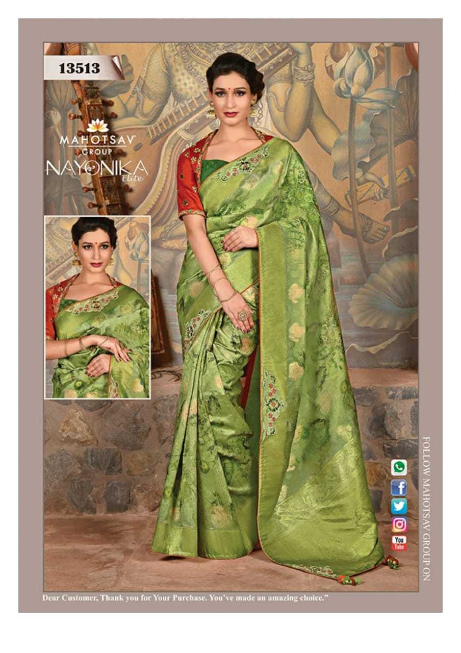 Ynf Silk RIN184 MAHOTSAV NAYONIKA HIT DESIGN Sarees Wholesale Embroidered Sarees Silk Sarees Zari Sarees Manufacturer