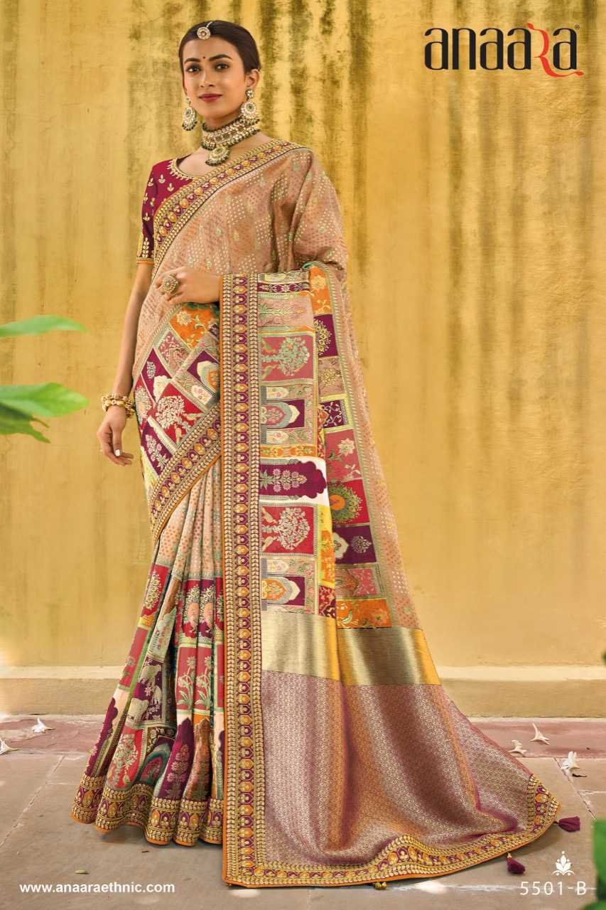 EMBROIDERED SILK SAREES